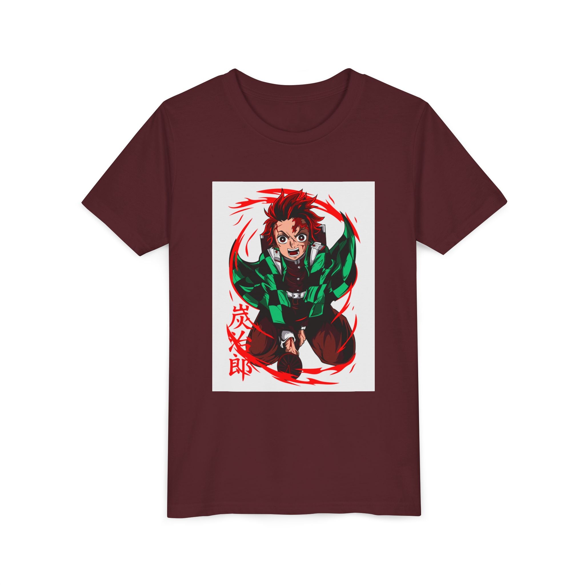 Youth Anime Character Tee — Action Pose Graphic Short Sleeve Shirt