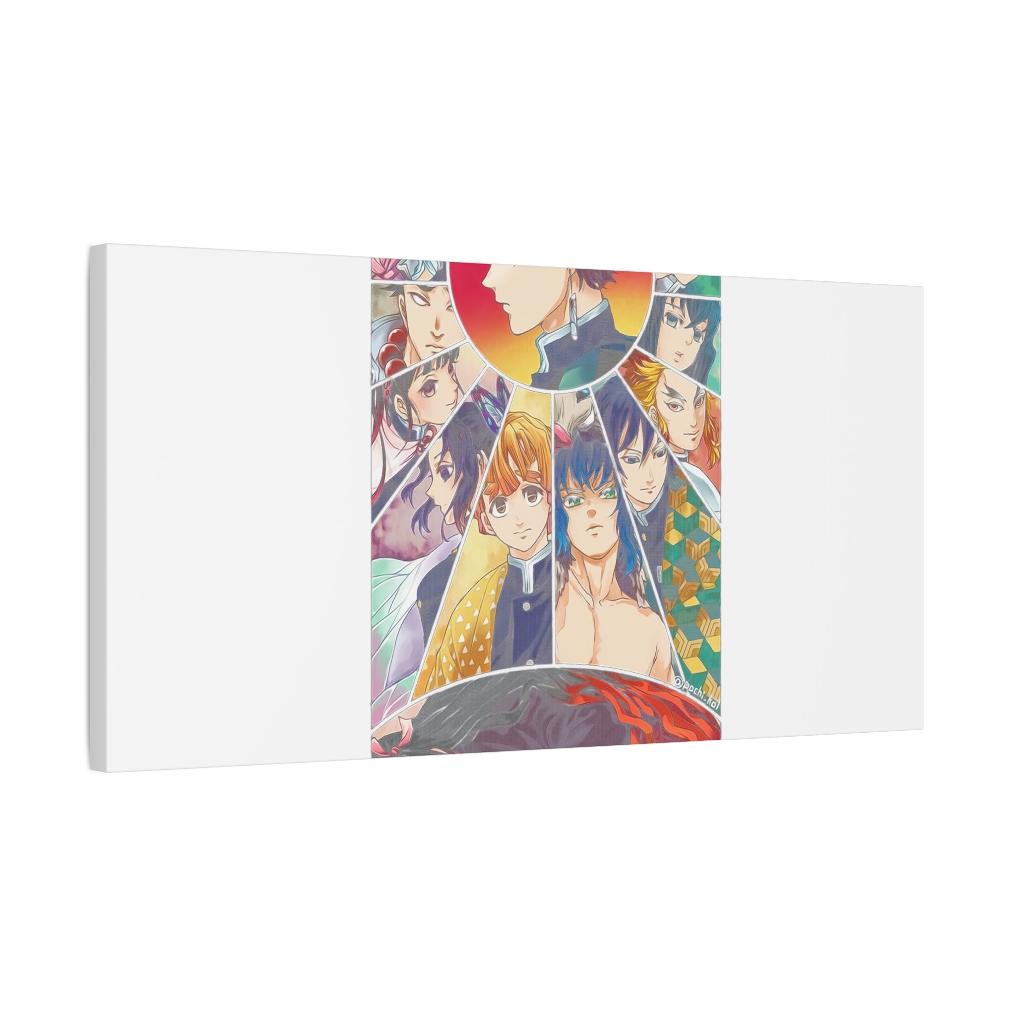 Anime Character Collage Matte Canvas Print - Stretched Wall Art