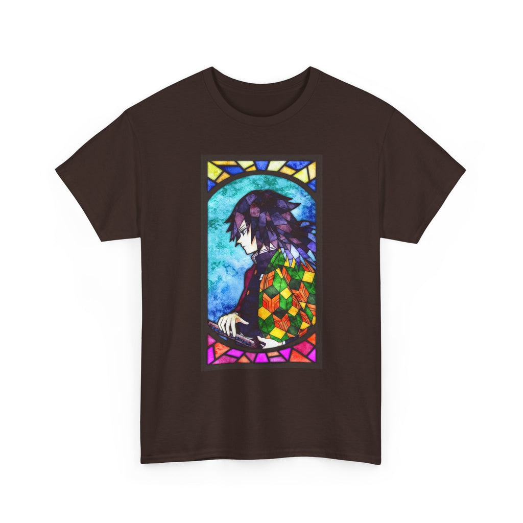 Stained Glass Owl T-Shirt — Colorful Mosaic Bird Graphic Tee