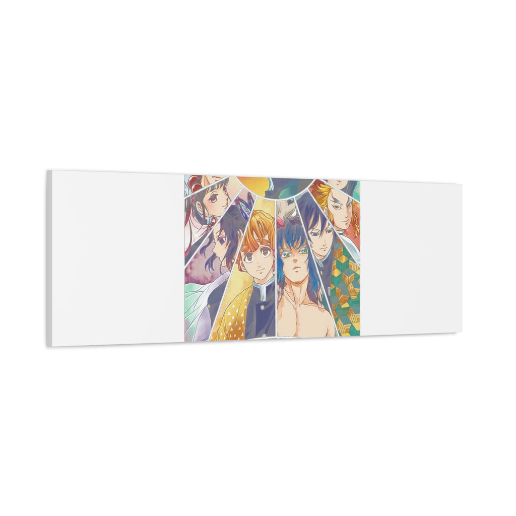 Anime Character Collage Matte Canvas Print - Stretched Wall Art