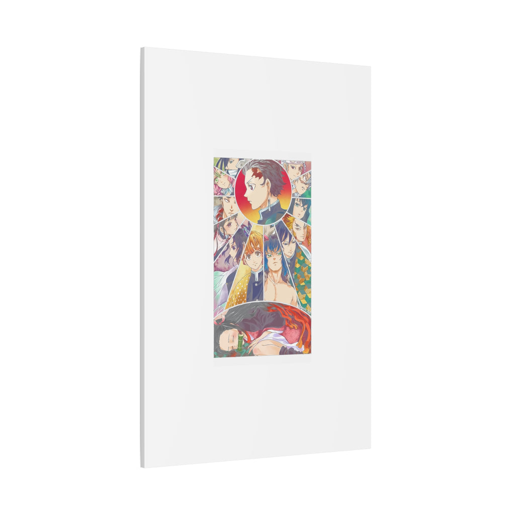 Anime Character Collage Matte Canvas Print - Stretched Wall Art