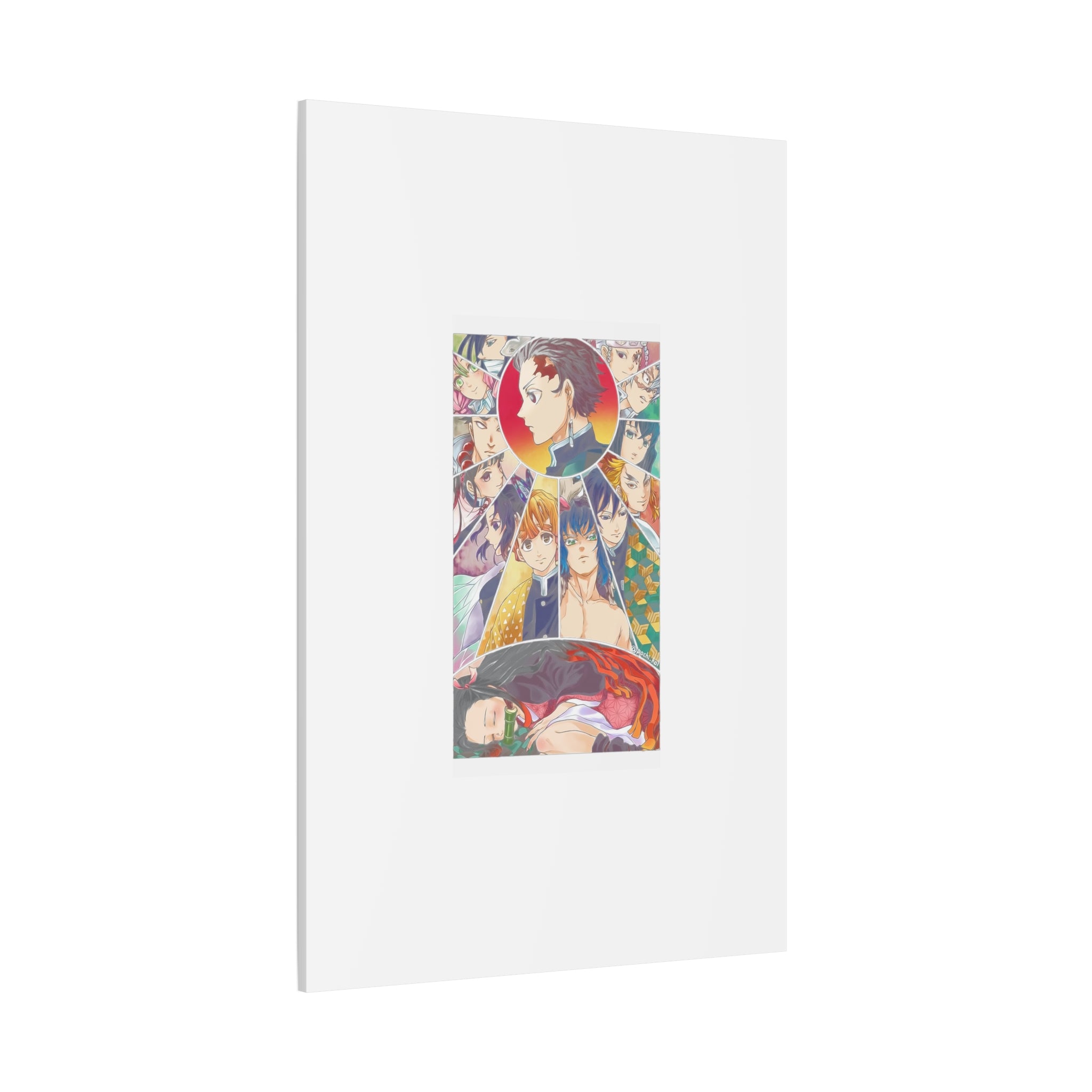 Anime Character Collage Matte Canvas Print - Stretched Wall Art