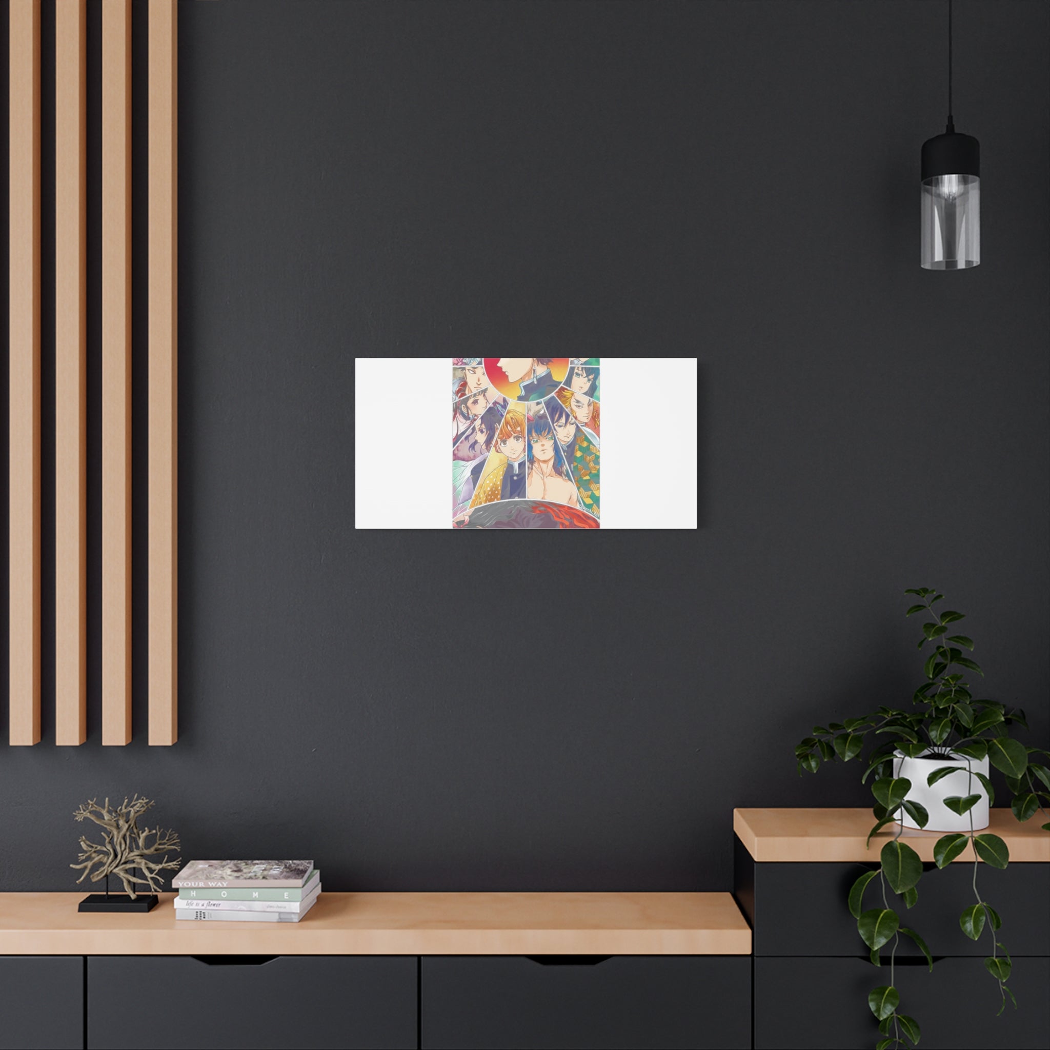 Anime Character Collage Matte Canvas Print - Stretched Wall Art