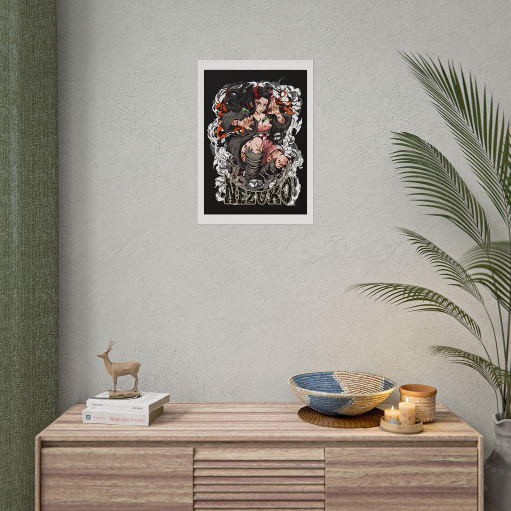Nezuko Demon Girl Anime Poster — Rolled Collectible Wall Art