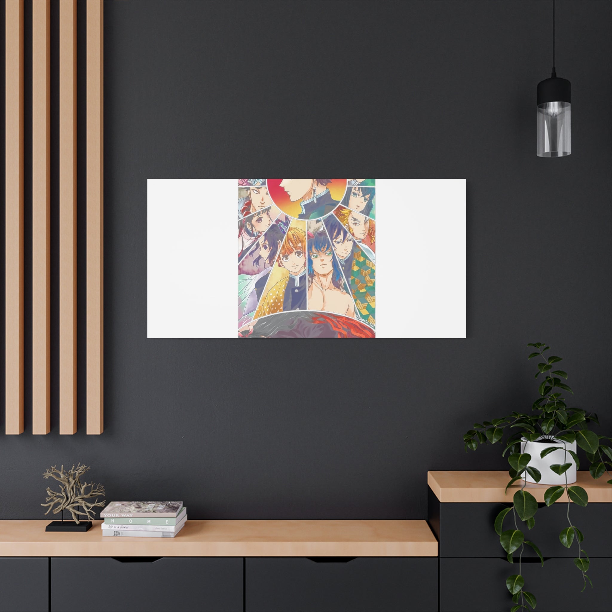 Anime Character Collage Matte Canvas Print - Stretched Wall Art