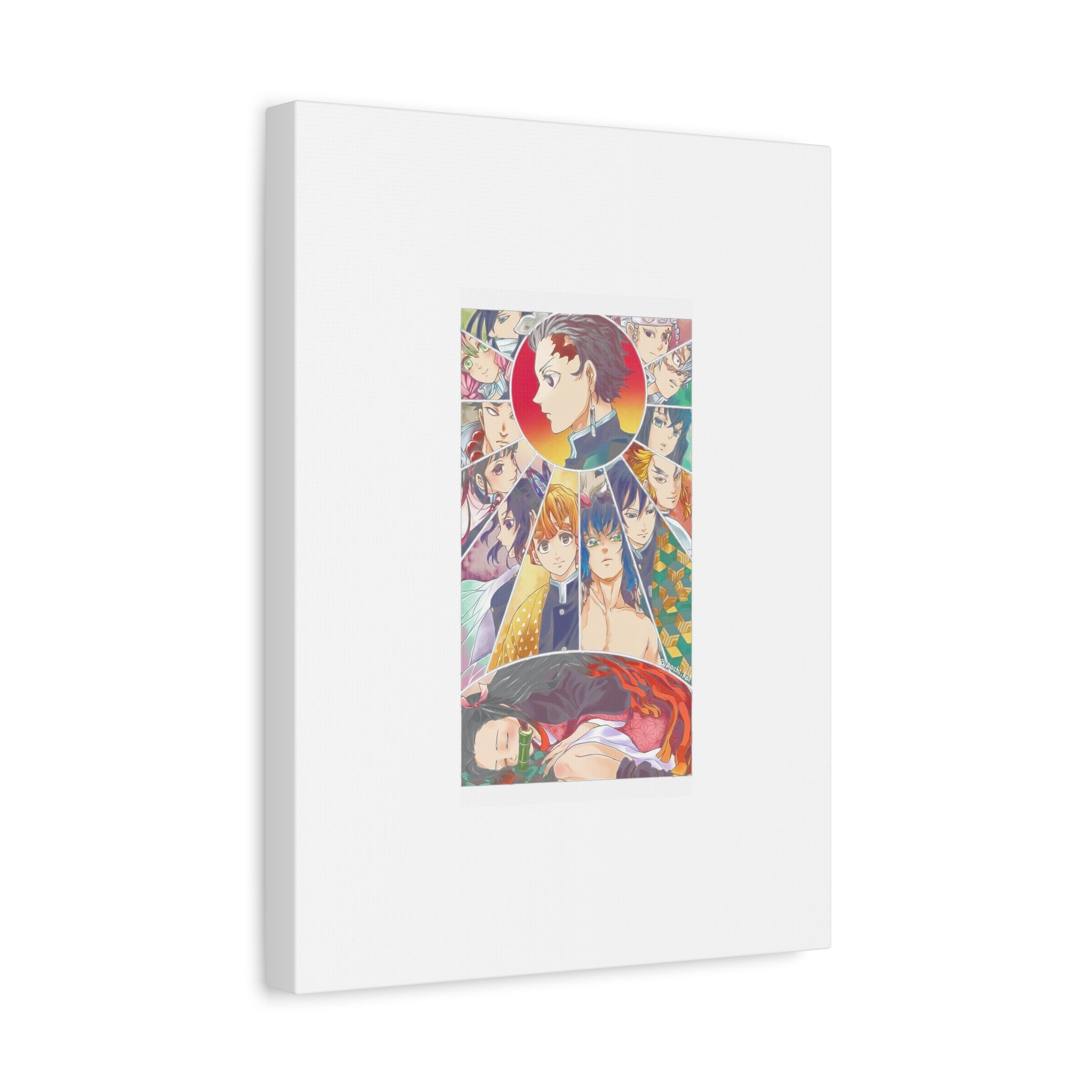Anime Character Collage Matte Canvas Print - Stretched Wall Art