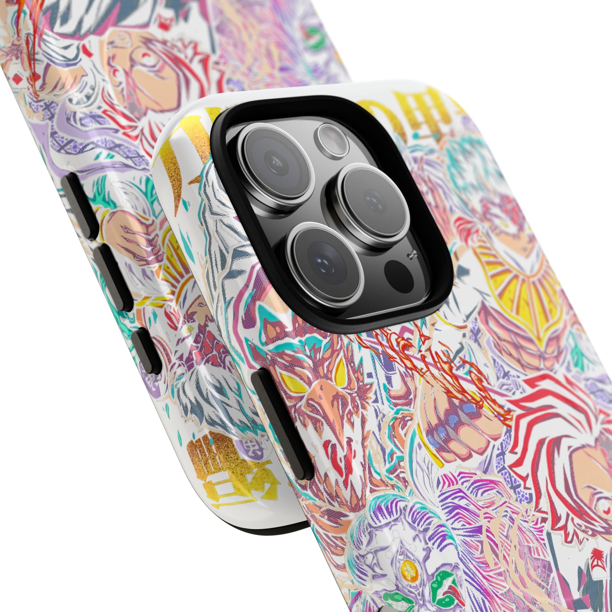 Anime Battle Phone Case — Colorful Demon Slayer Collage Magnetic Case