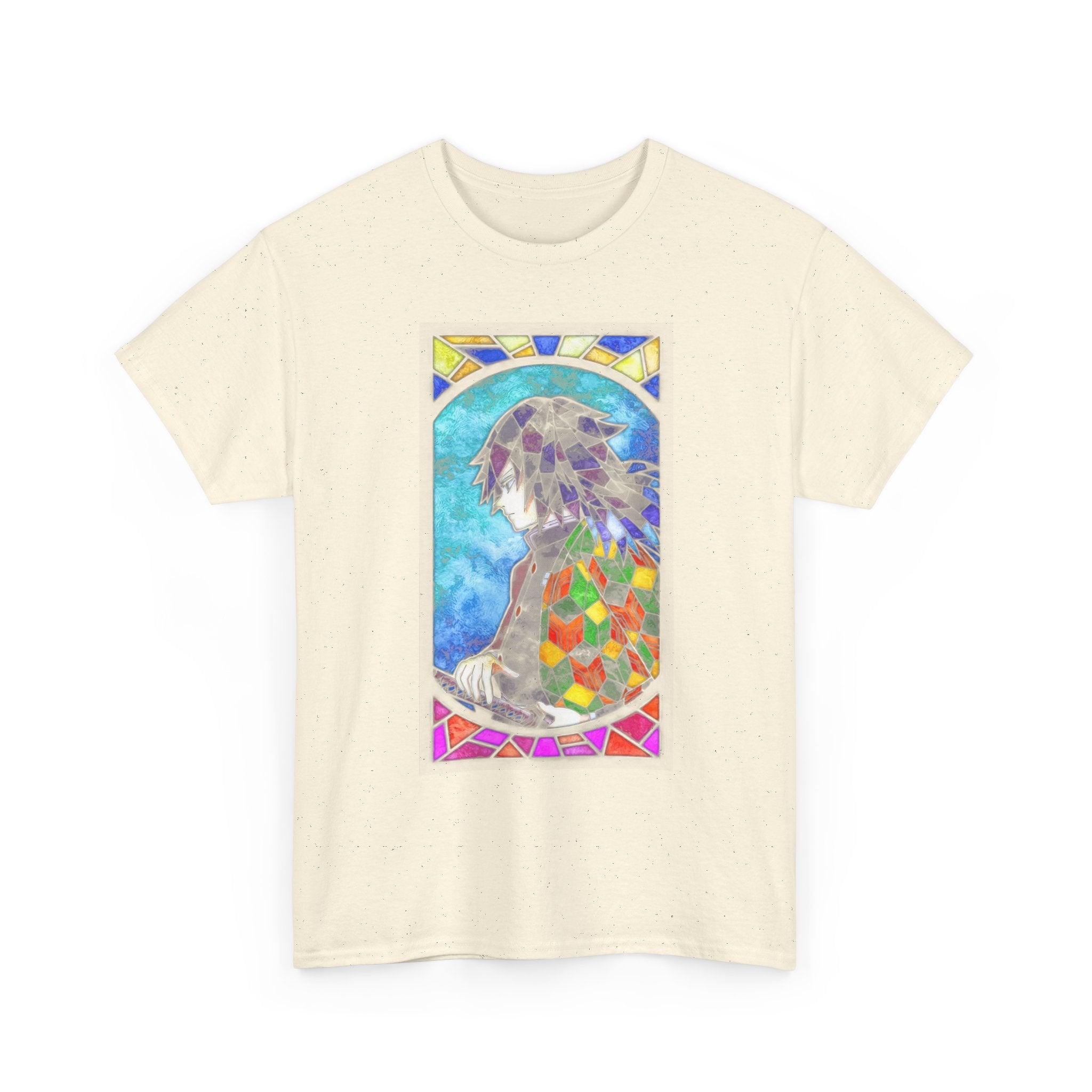 Stained Glass Owl T-Shirt — Colorful Mosaic Bird Graphic Tee