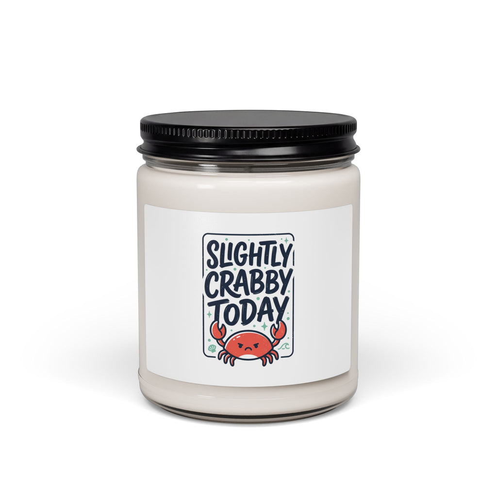Slightly Crabby Today Candle | Crab Mood Humor Soy Candle, Coastal