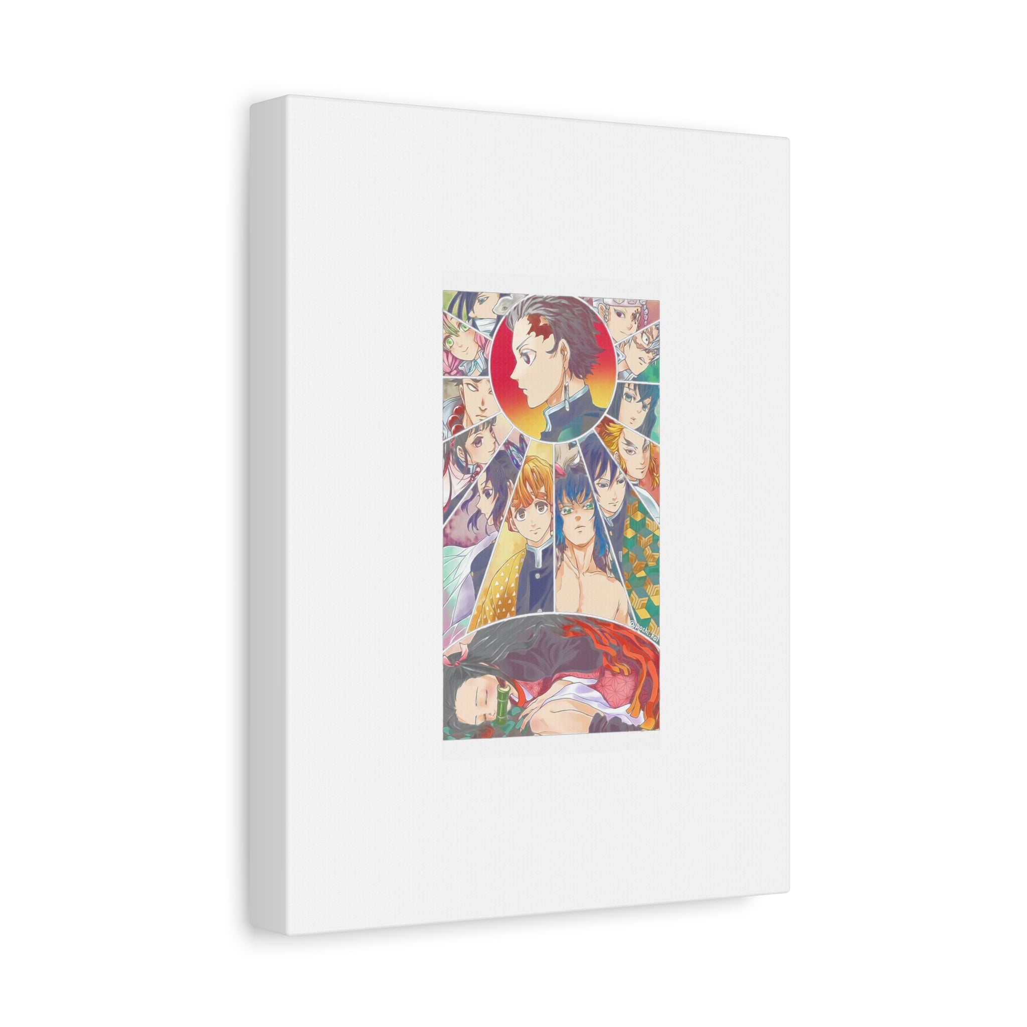 Anime Character Collage Matte Canvas Print - Stretched Wall Art