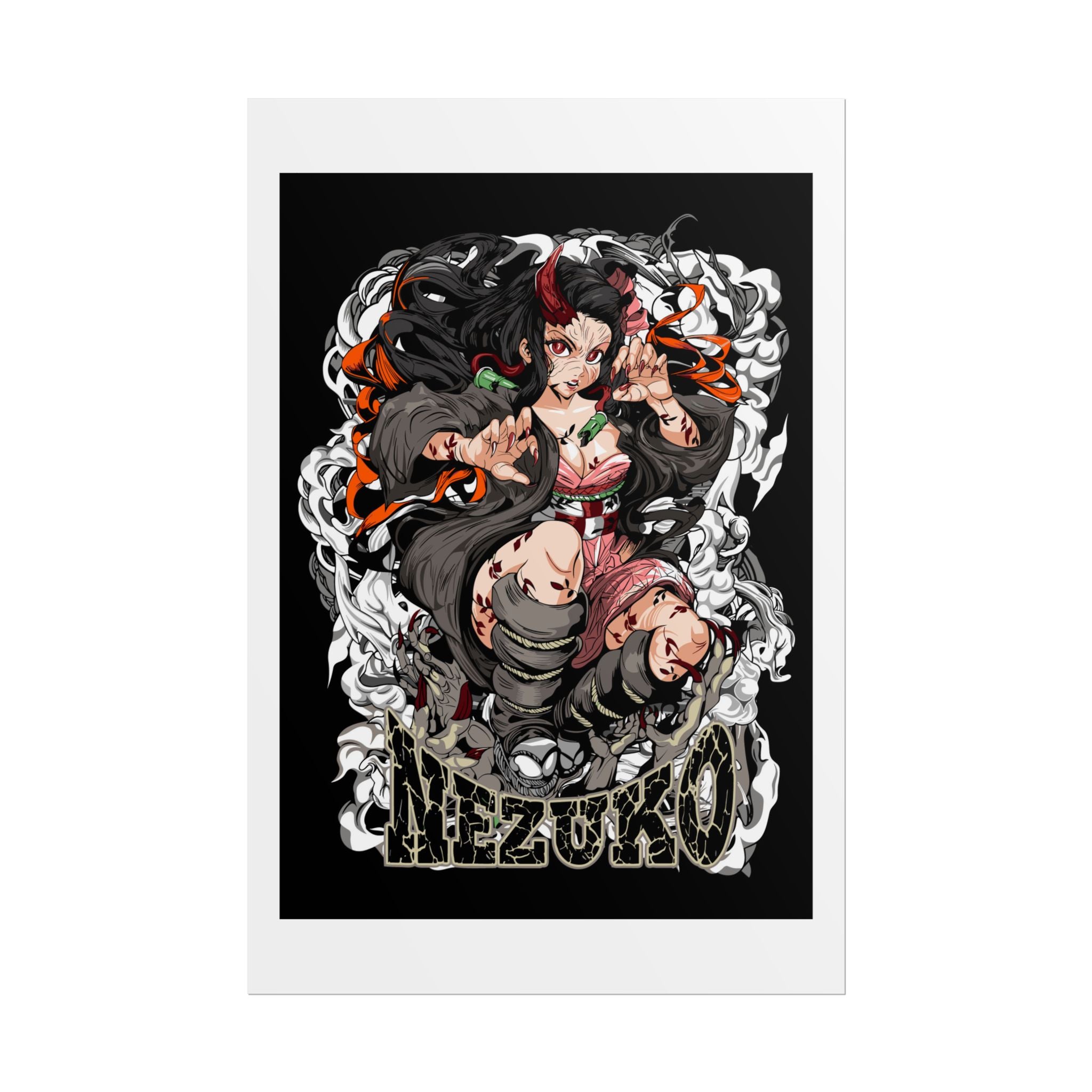 Nezuko Demon Girl Anime Poster — Rolled Collectible Wall Art