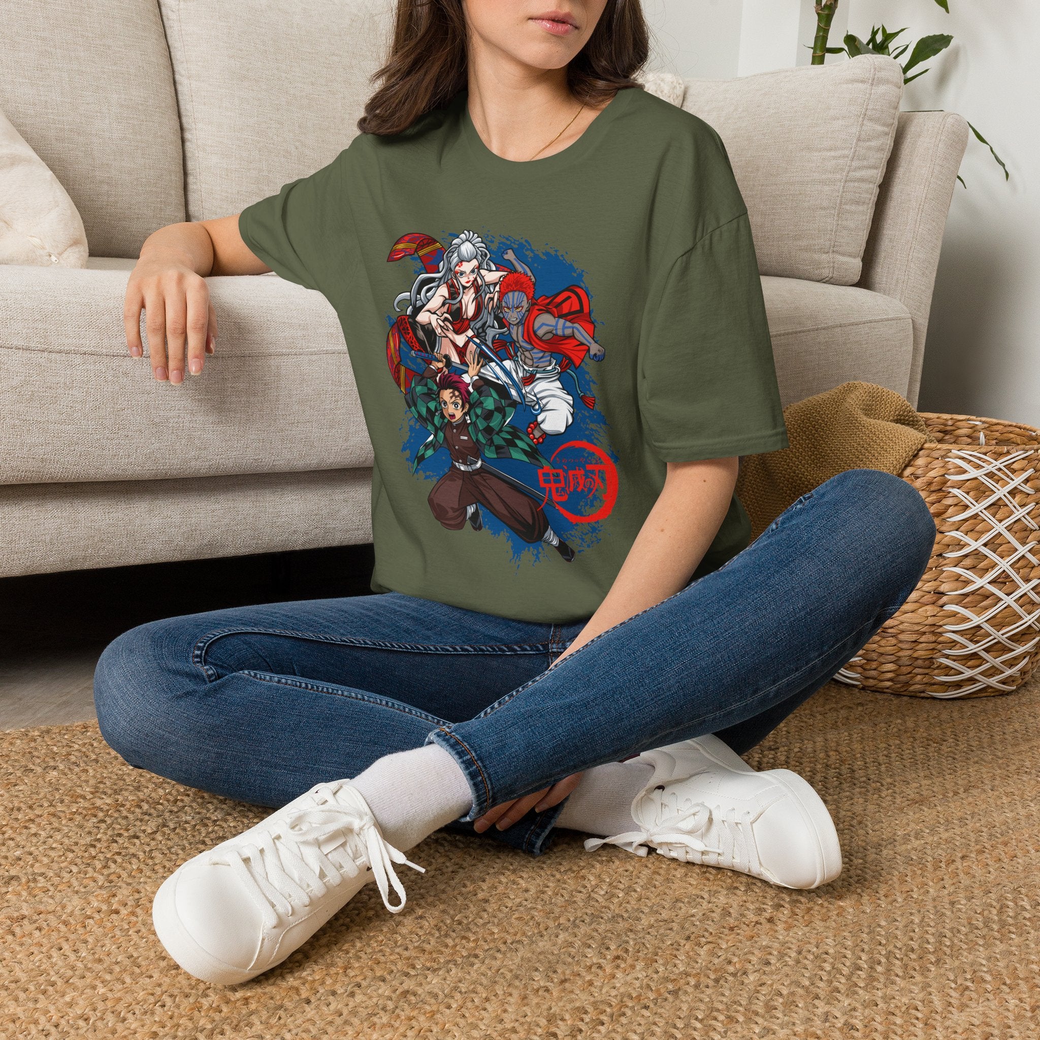 Anime Crew Graphic T-Shirt — Samurai & Fighters Illustration