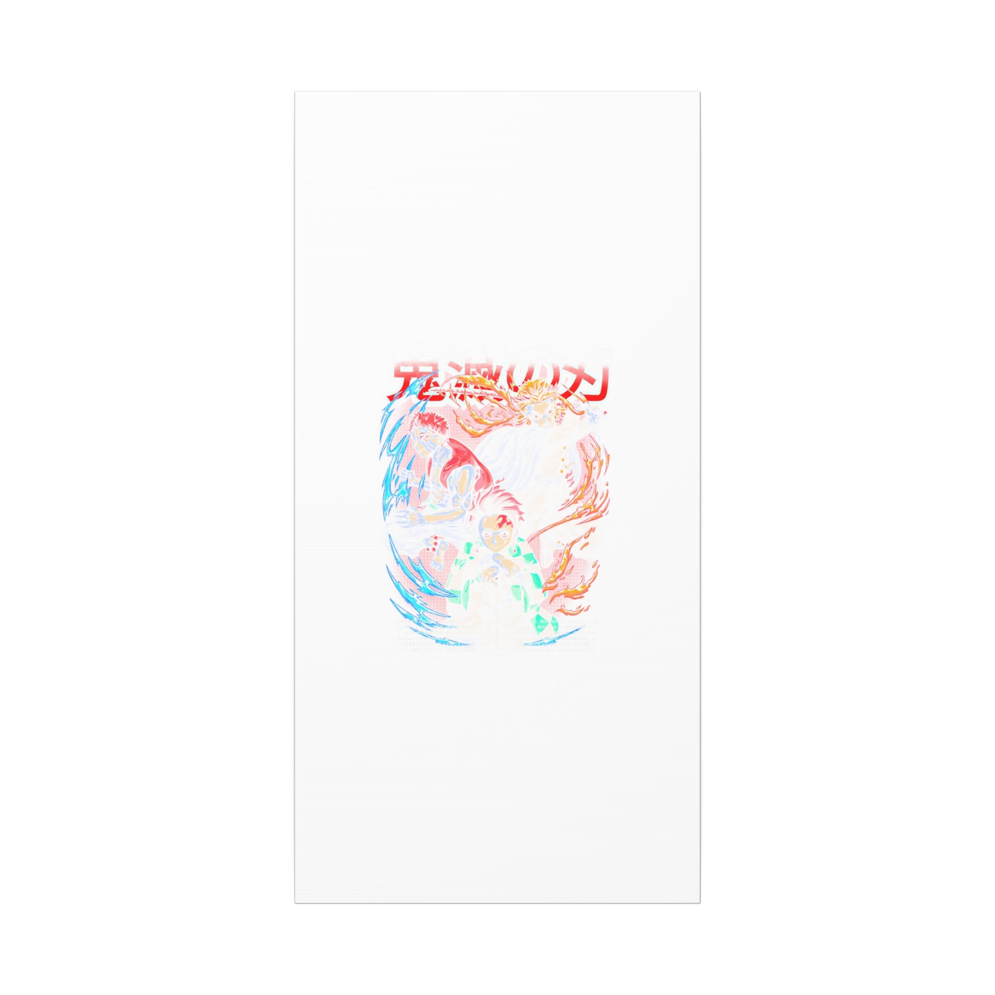 Anime Canvas Wall Art — Demon Slayer Tanjiro & Rengoku Matte Stretched Print