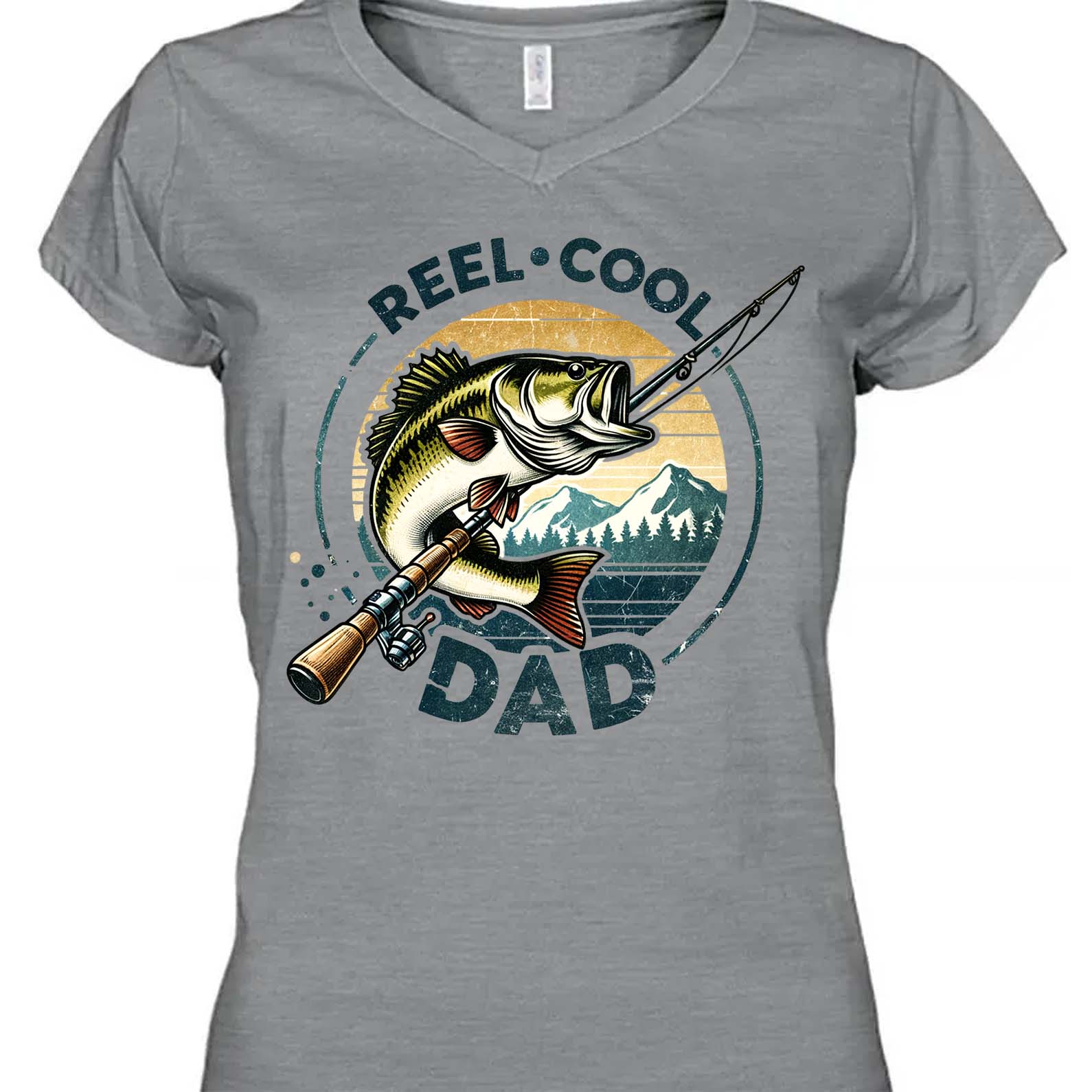 Reel Cool Dad Fishing Shirt – Retro Bass Fishing T-Shirt for Men | Father's Day Gift, Funny Fishing Dad Shirt, Dad Birthday Gift 682288
