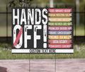 Hands Off Democracy Yard Sign – Personalized 8647 Anti Trump Anti MAGA Political Protest Sign for Democrat Resistance, Outdoor FDT & DOGE Yard Display 682189