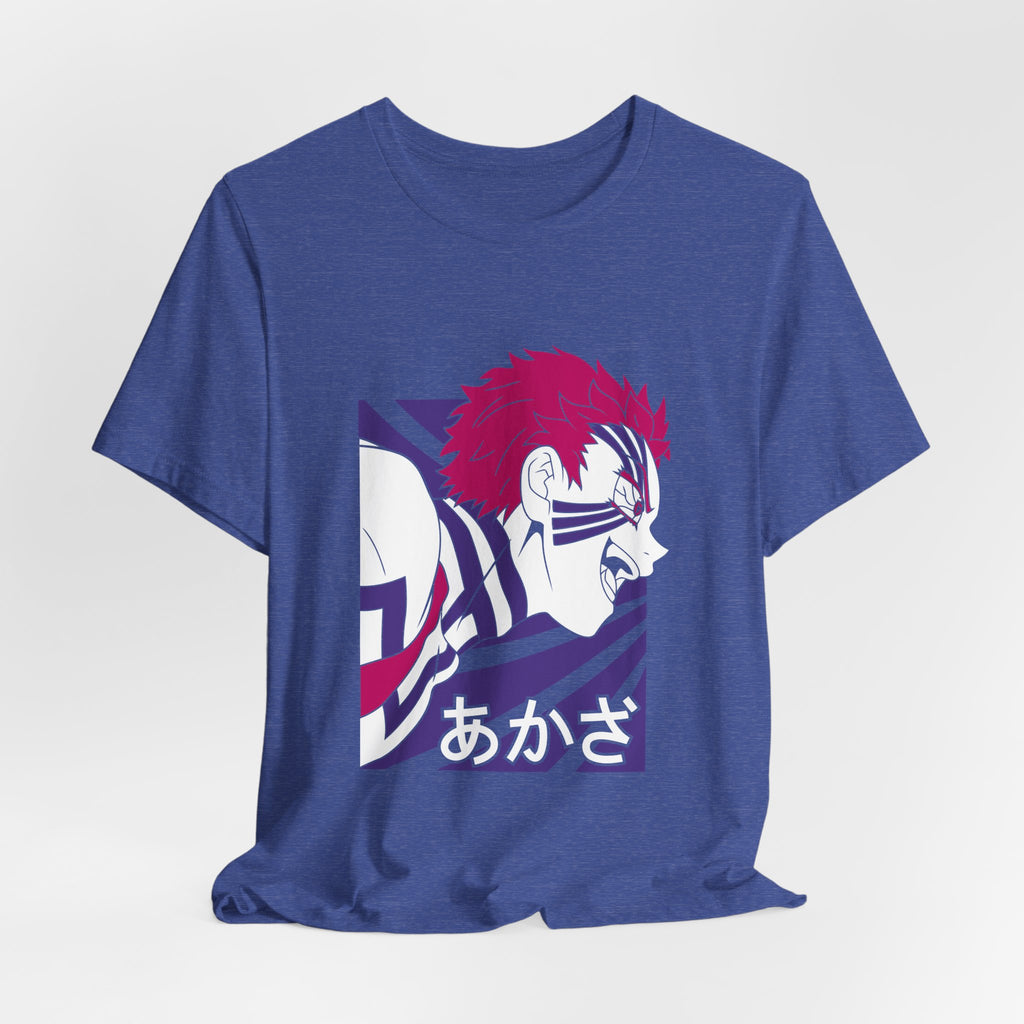 Anime Tiger Face T‑Shirt — Stylized Red & Purple Graphic Tee