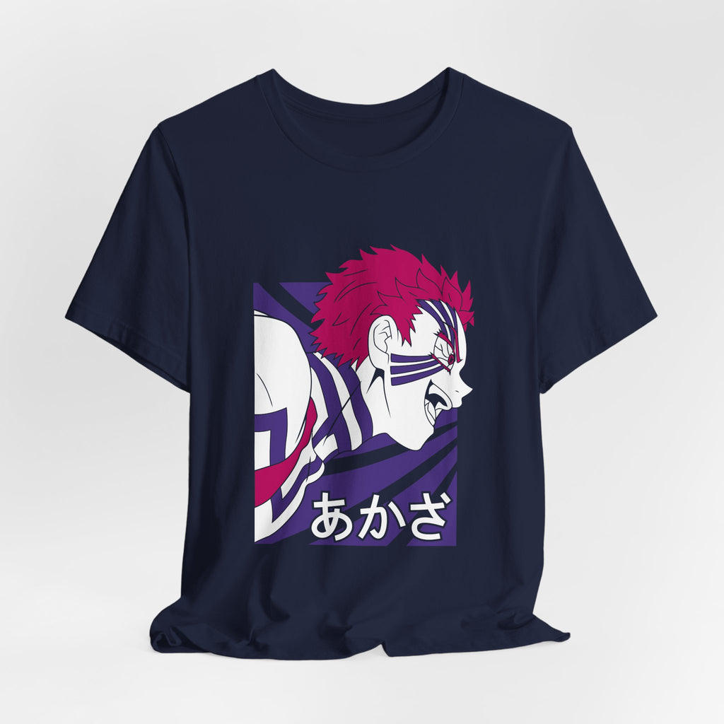 Anime Tiger Face T‑Shirt — Stylized Red & Purple Graphic Tee