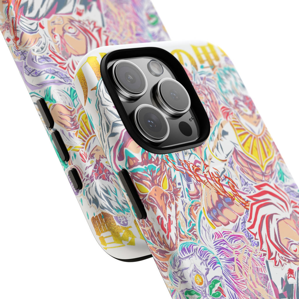 Anime Battle Phone Case — Colorful Demon Slayer Collage Magnetic Case