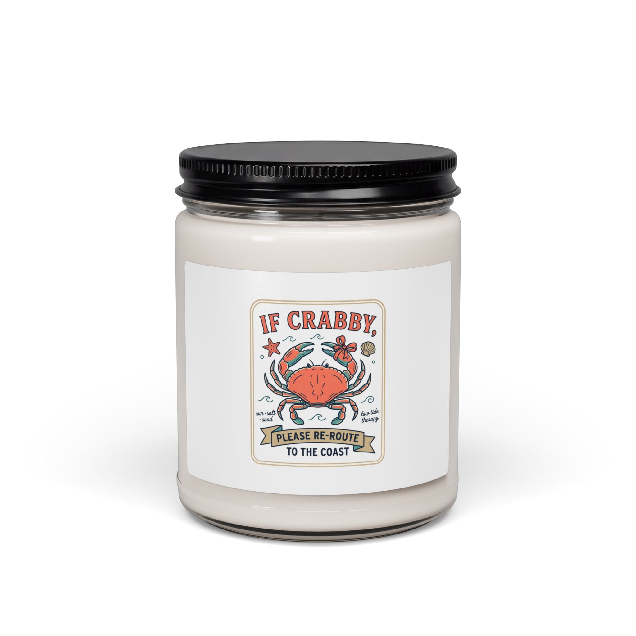 If Crabby Coastal Crab Candle | Scented Soy 9oz, Beachy Sarcastic Humor