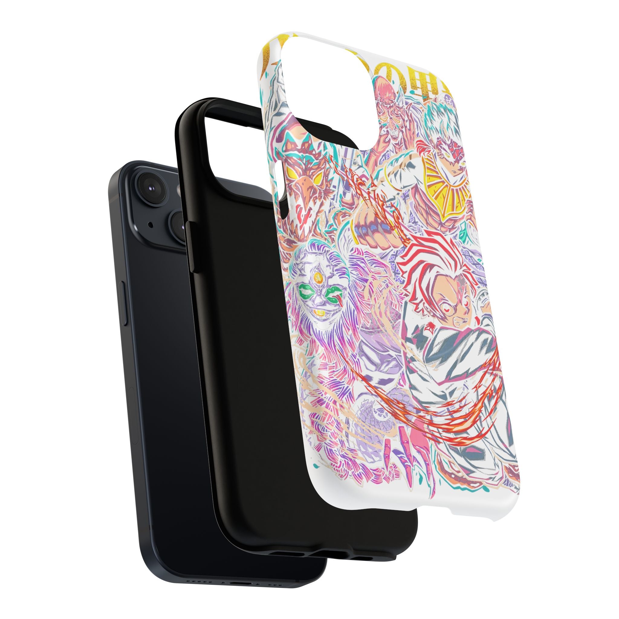 Anime Battle Phone Case — Colorful Demon Slayer Collage Magnetic Case