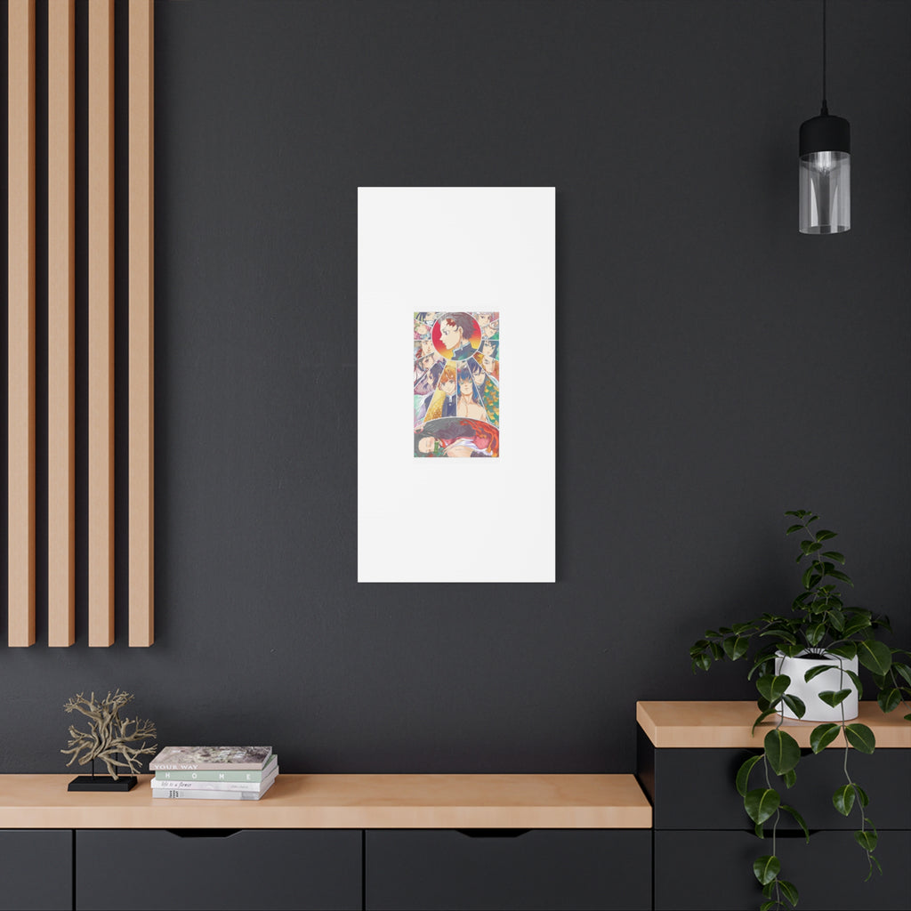 Anime Character Collage Matte Canvas Print - Stretched Wall Art