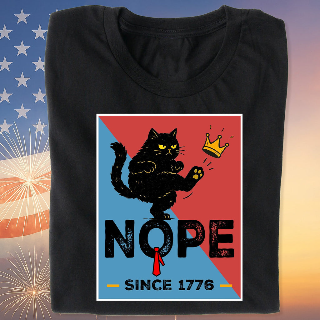 No Kings in America Black Cat Shirt, Anti-Trump Protest Shirt, Patriotic Democracy Shirt, No Kings in America, Not my President Shirt 682481