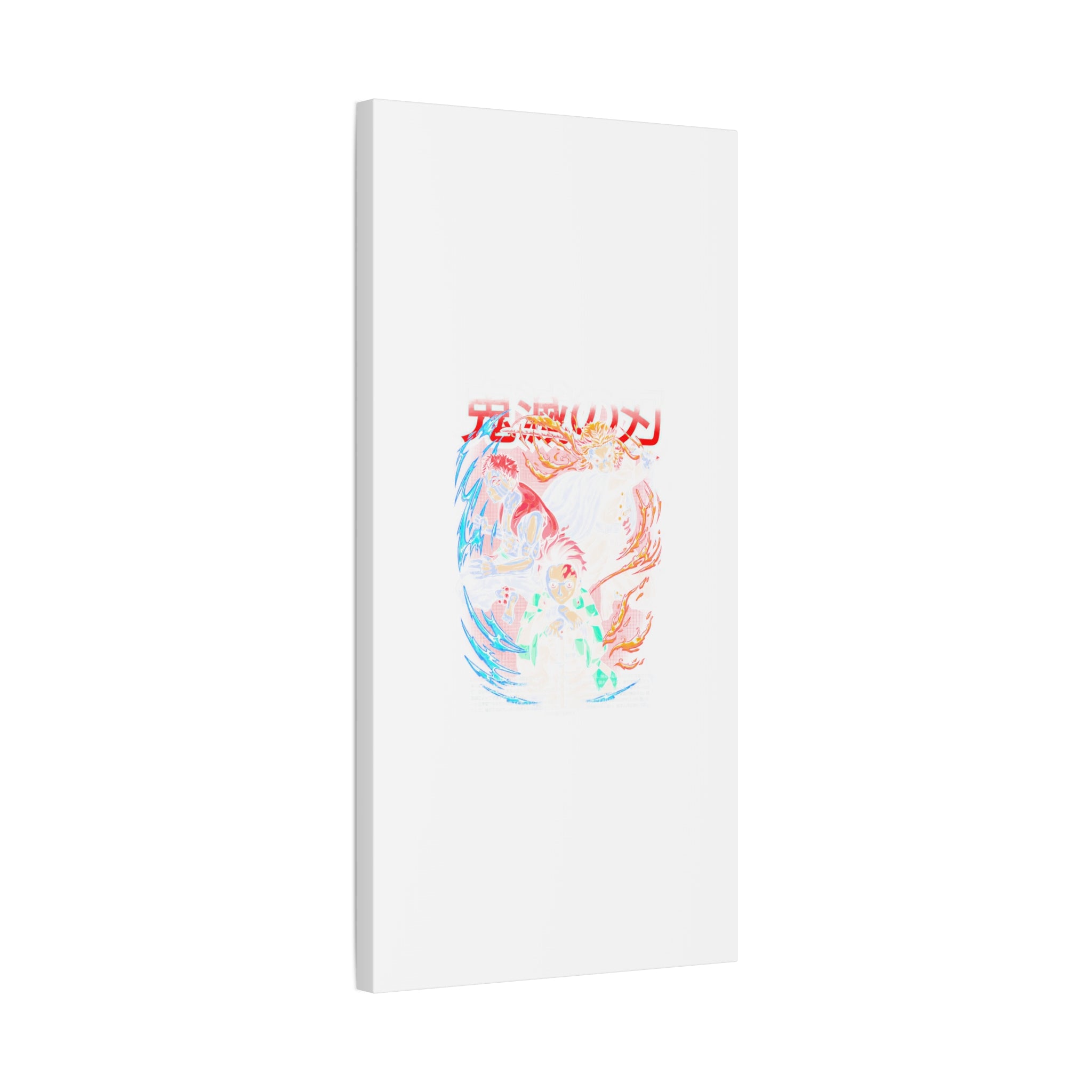 Anime Canvas Wall Art — Demon Slayer Tanjiro & Rengoku Matte Stretched Print