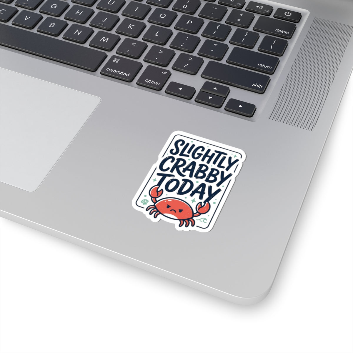 Slightly Crabby Today Crab Sticker | Cute Moody Coastal, Sarcastic Humour