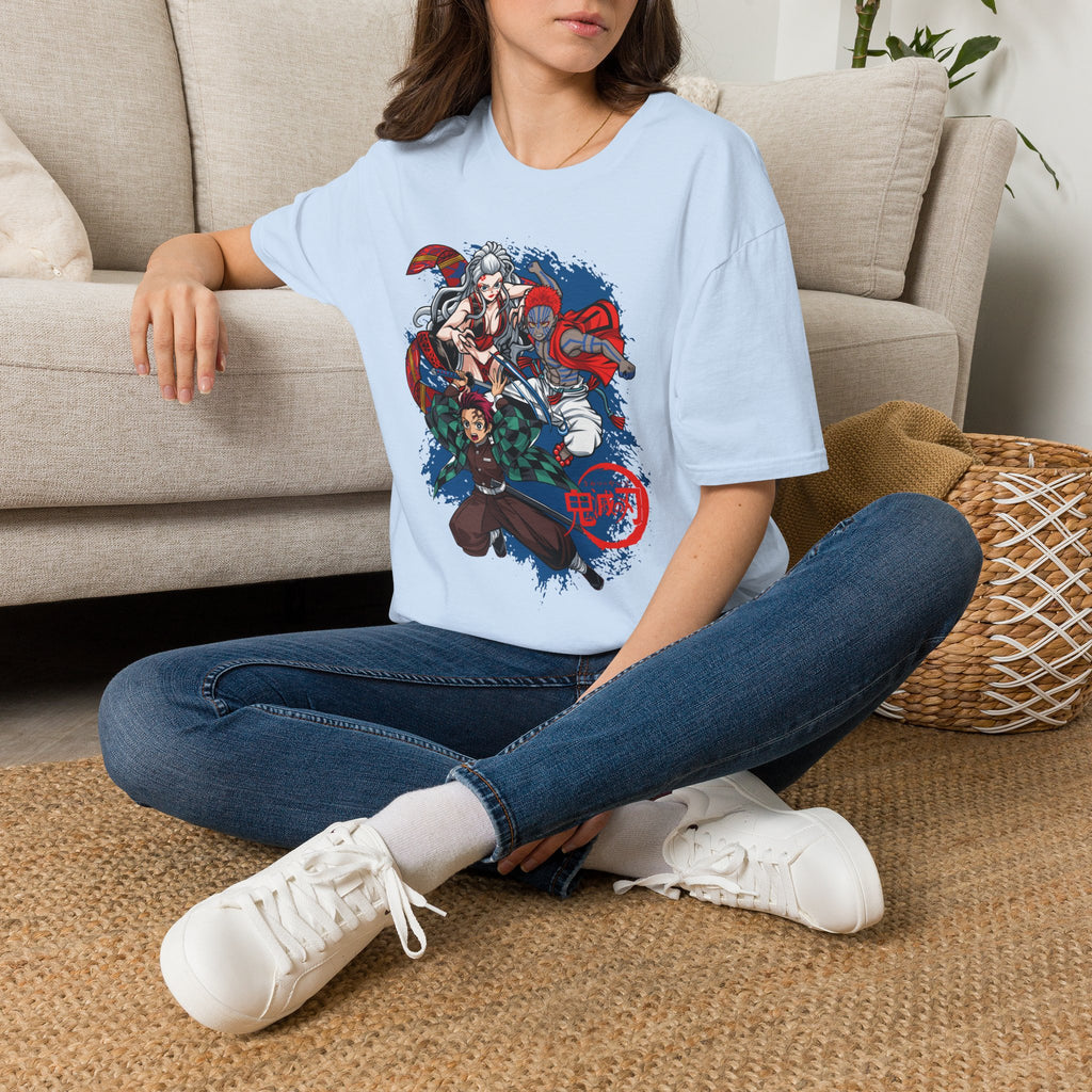 Anime Crew Graphic T-Shirt — Samurai & Fighters Illustration