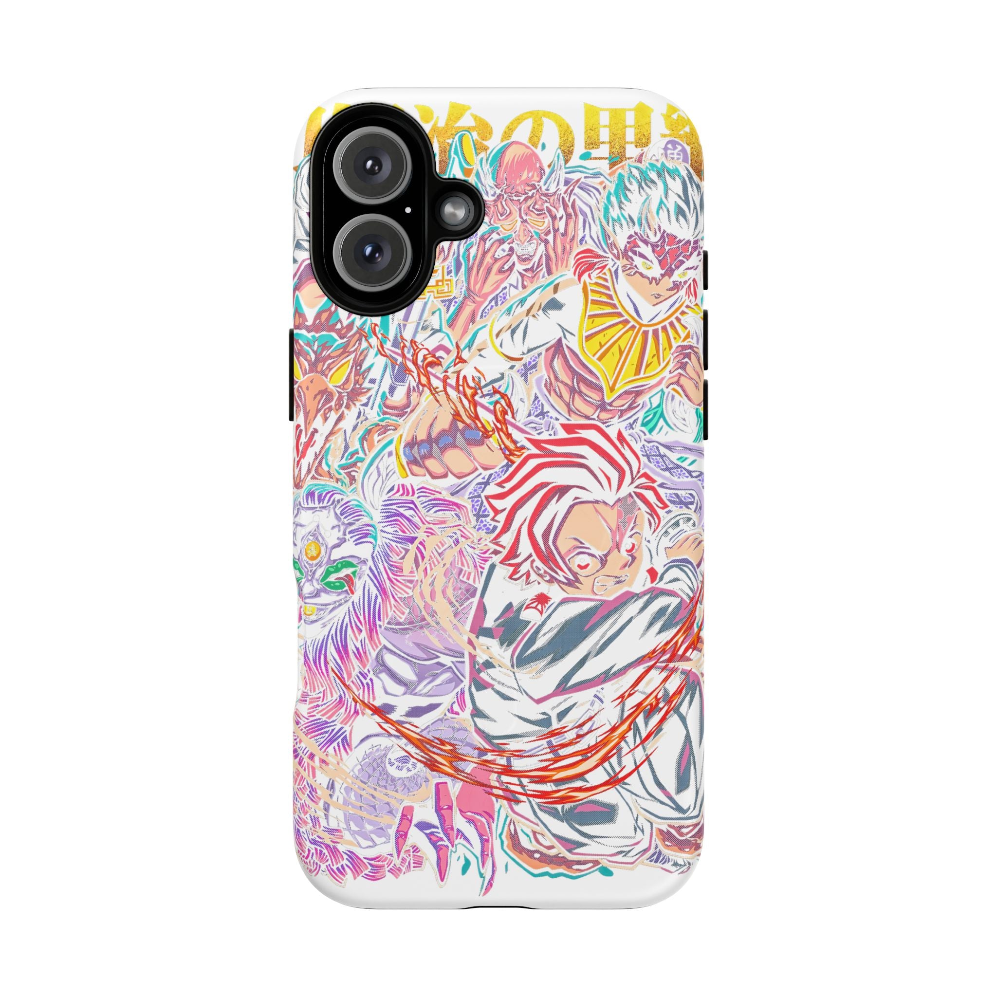 Anime Battle Phone Case — Colorful Demon Slayer Collage Magnetic Case