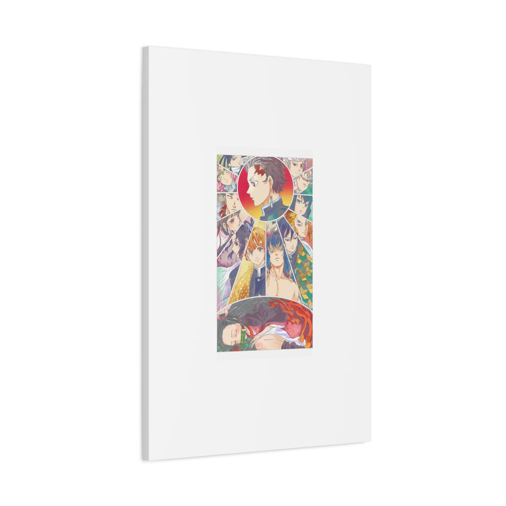 Anime Character Collage Matte Canvas Print - Stretched Wall Art