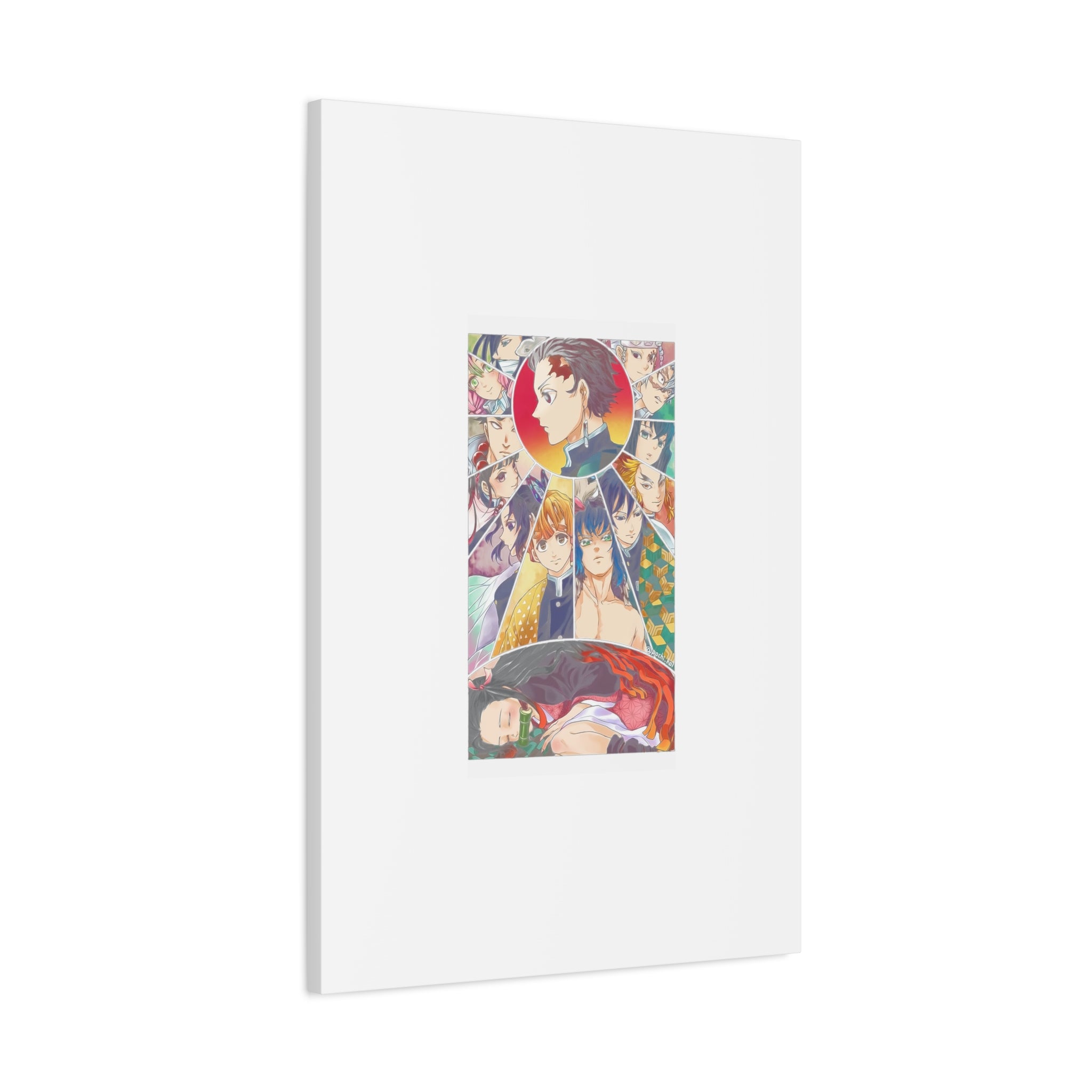 Anime Character Collage Matte Canvas Print - Stretched Wall Art