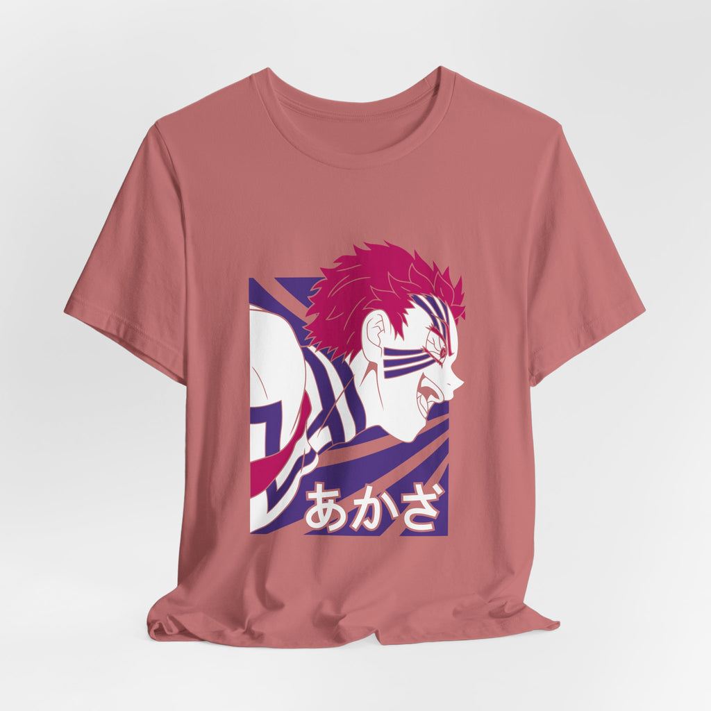 Anime Tiger Face T‑Shirt — Stylized Red & Purple Graphic Tee