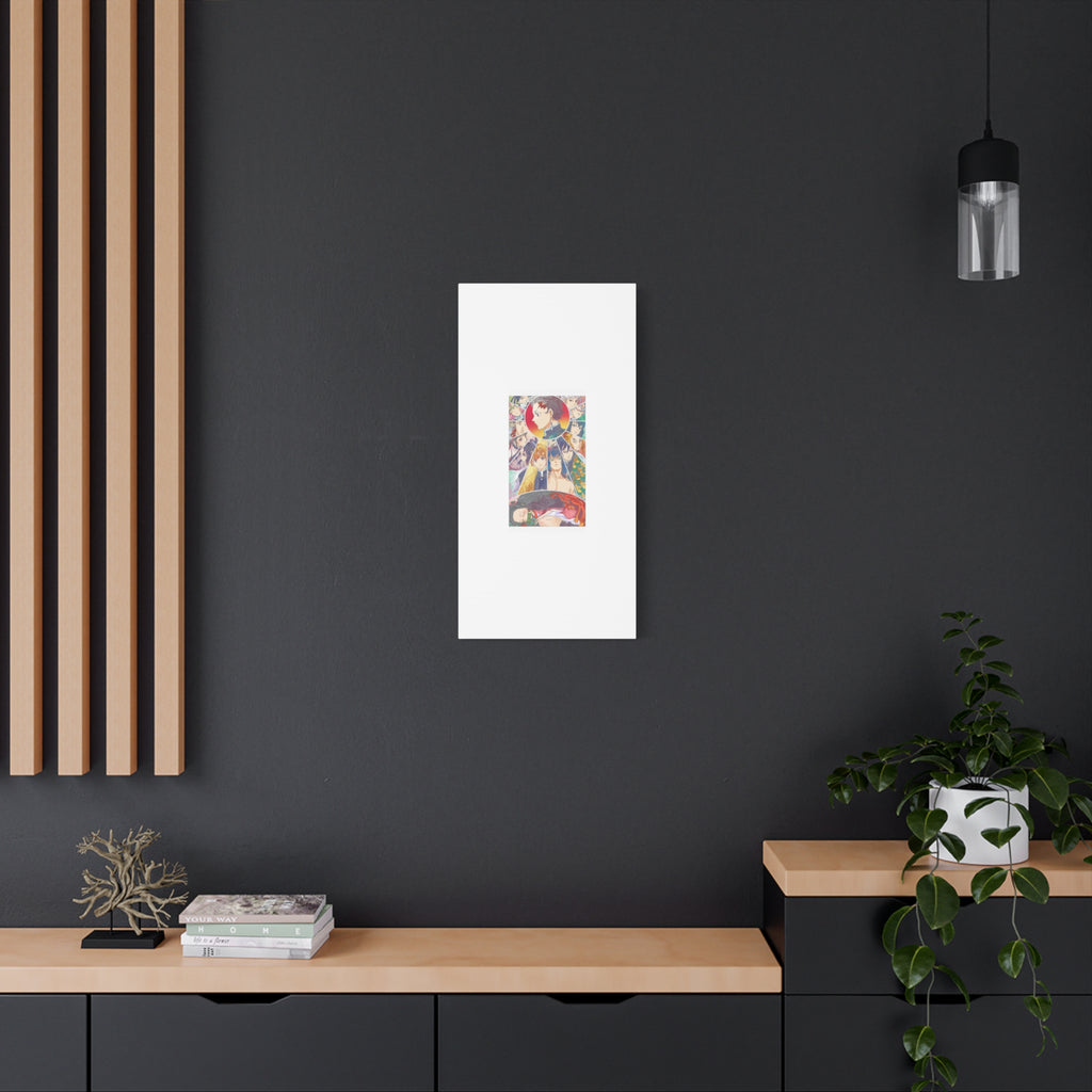 Anime Character Collage Matte Canvas Print - Stretched Wall Art