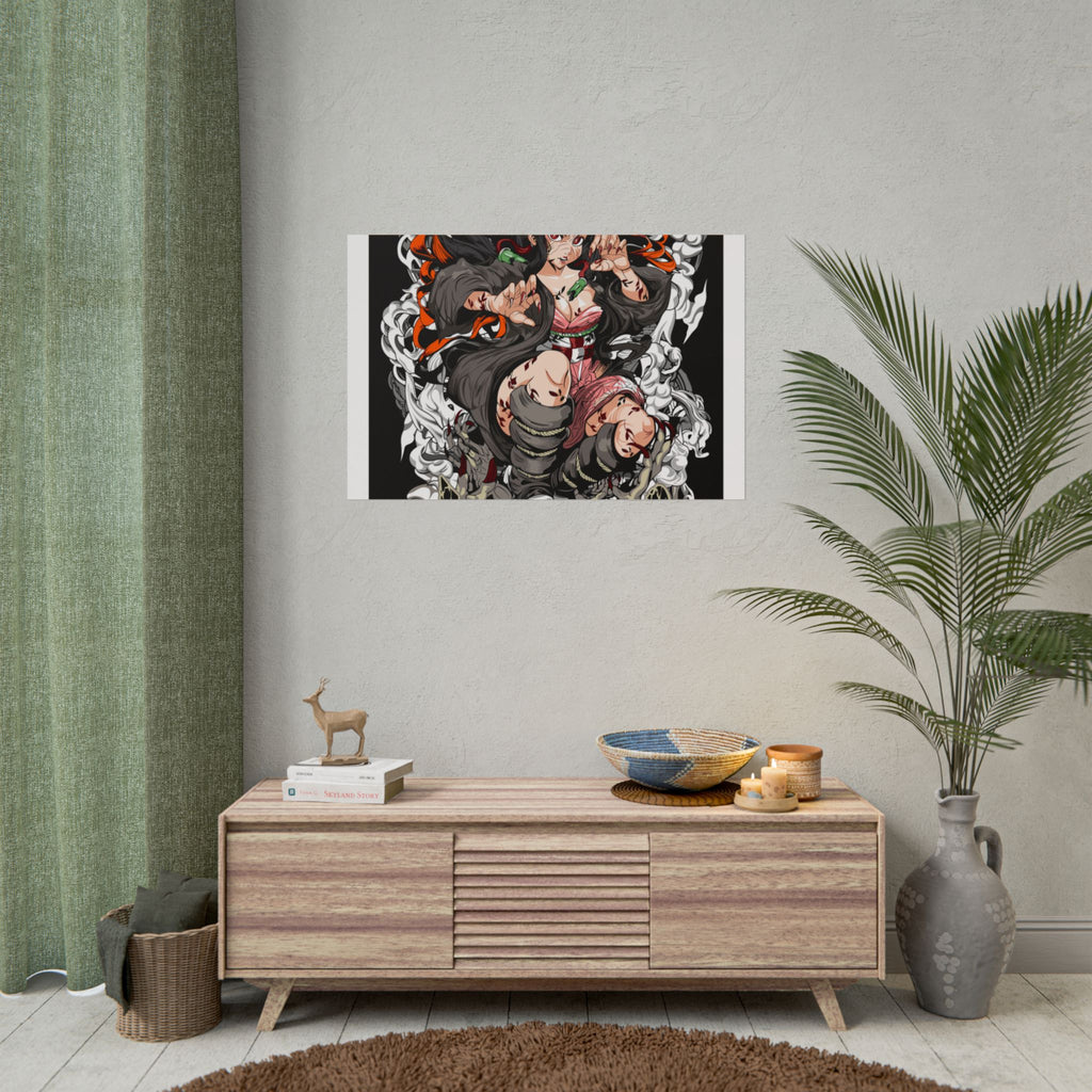 Nezuko Demon Girl Anime Poster — Rolled Collectible Wall Art