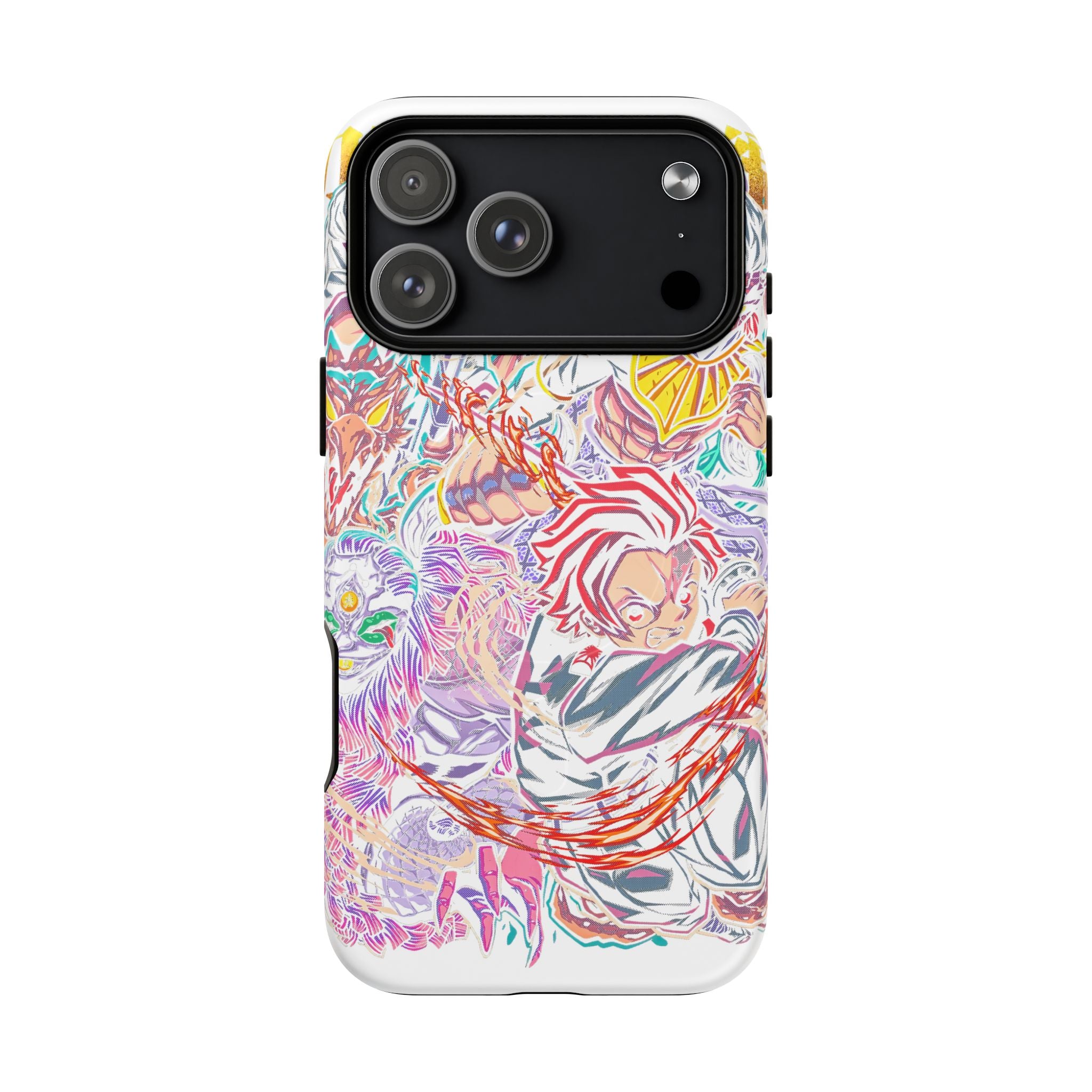 Anime Battle Phone Case — Colorful Demon Slayer Collage Magnetic Case