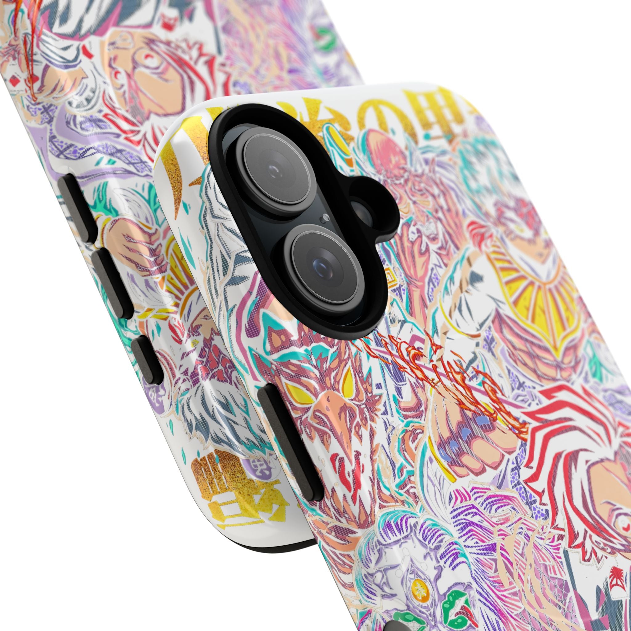 Anime Battle Phone Case — Colorful Demon Slayer Collage Magnetic Case