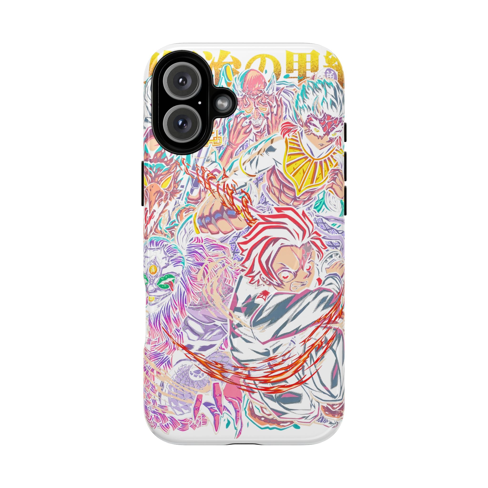 Anime Battle Phone Case — Colorful Demon Slayer Collage Magnetic Case
