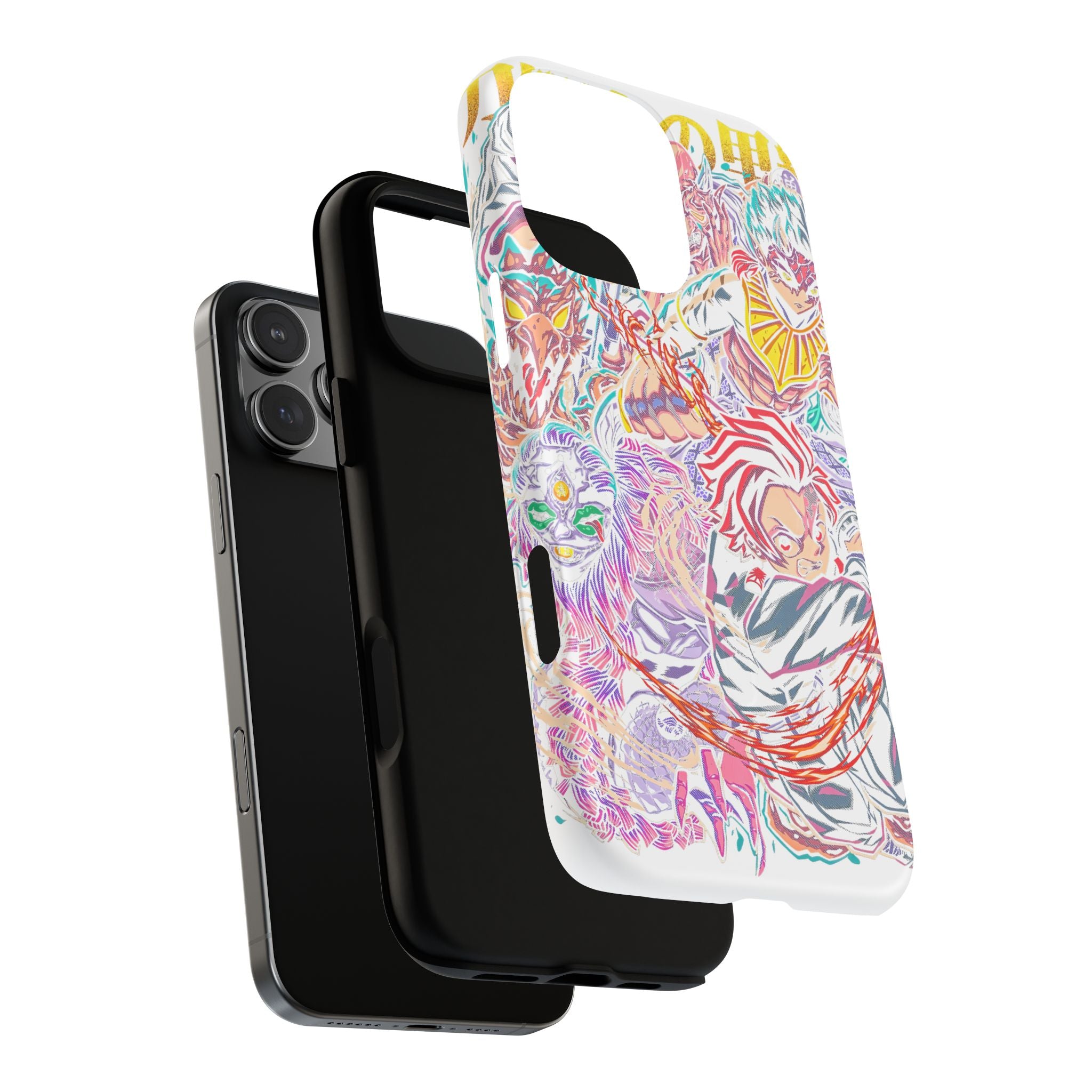 Anime Battle Phone Case — Colorful Demon Slayer Collage Magnetic Case