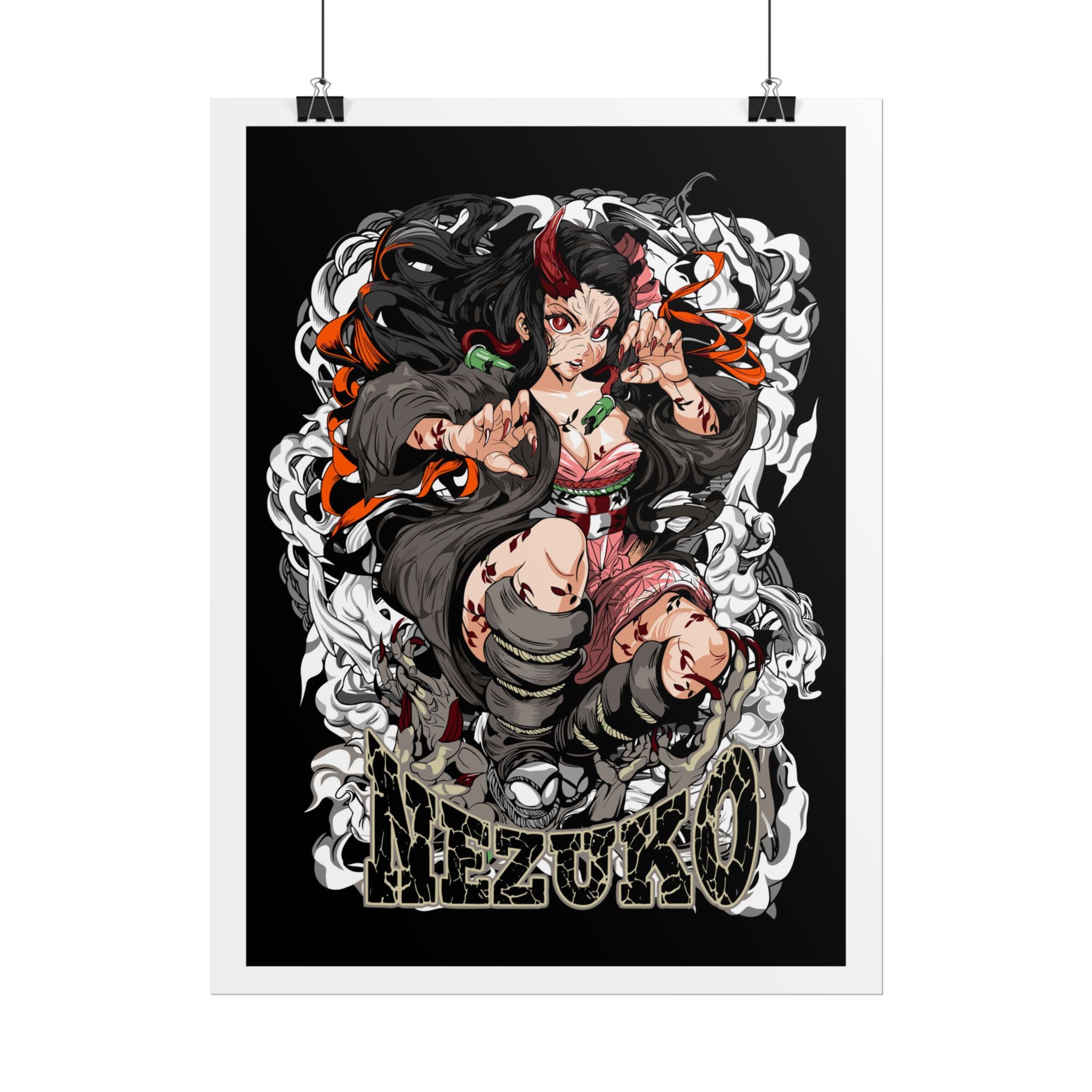 Nezuko Demon Girl Anime Poster — Rolled Collectible Wall Art