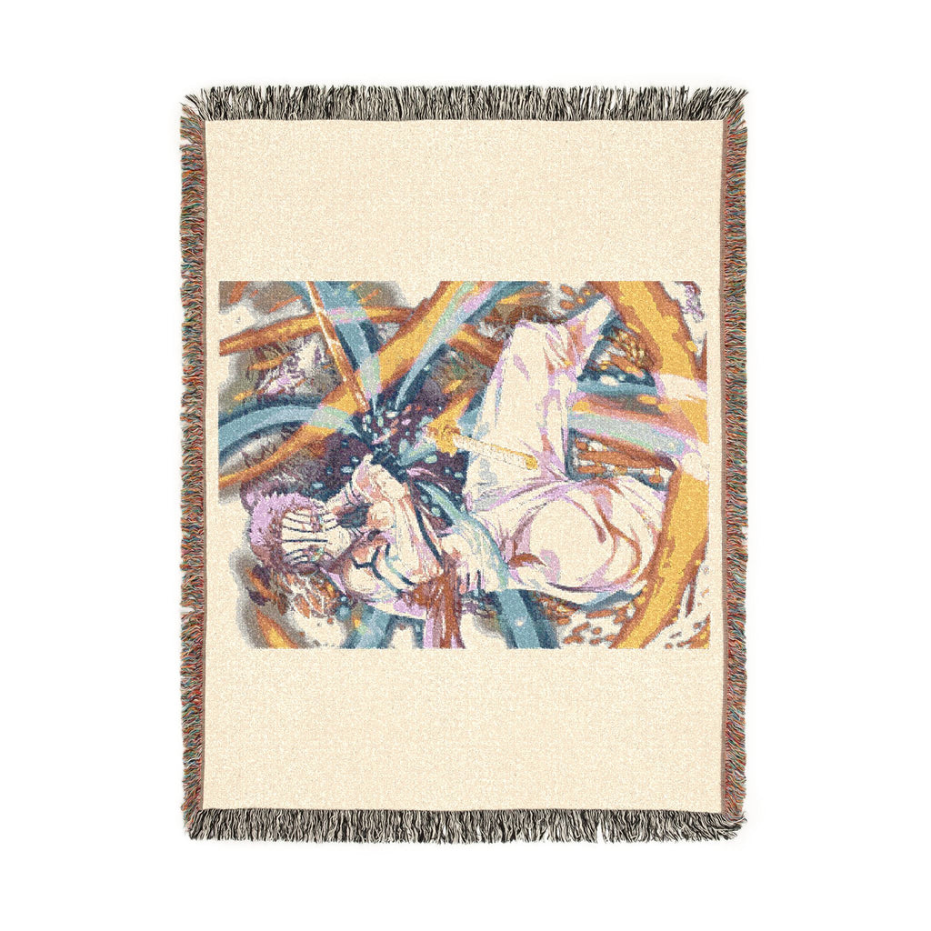 Woven Blanket — Retro Anime Pilot Illustration Throw