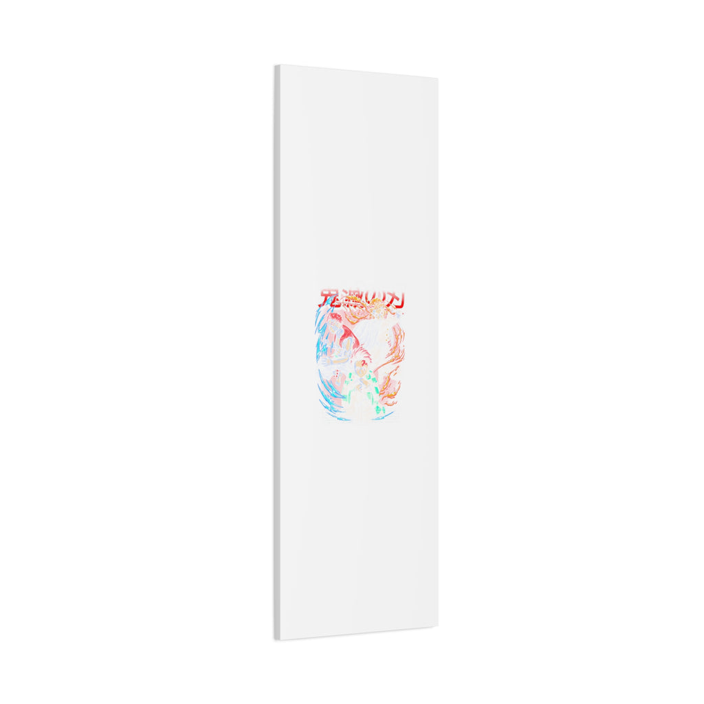 Anime Canvas Wall Art — Demon Slayer Tanjiro & Rengoku Matte Stretched Print