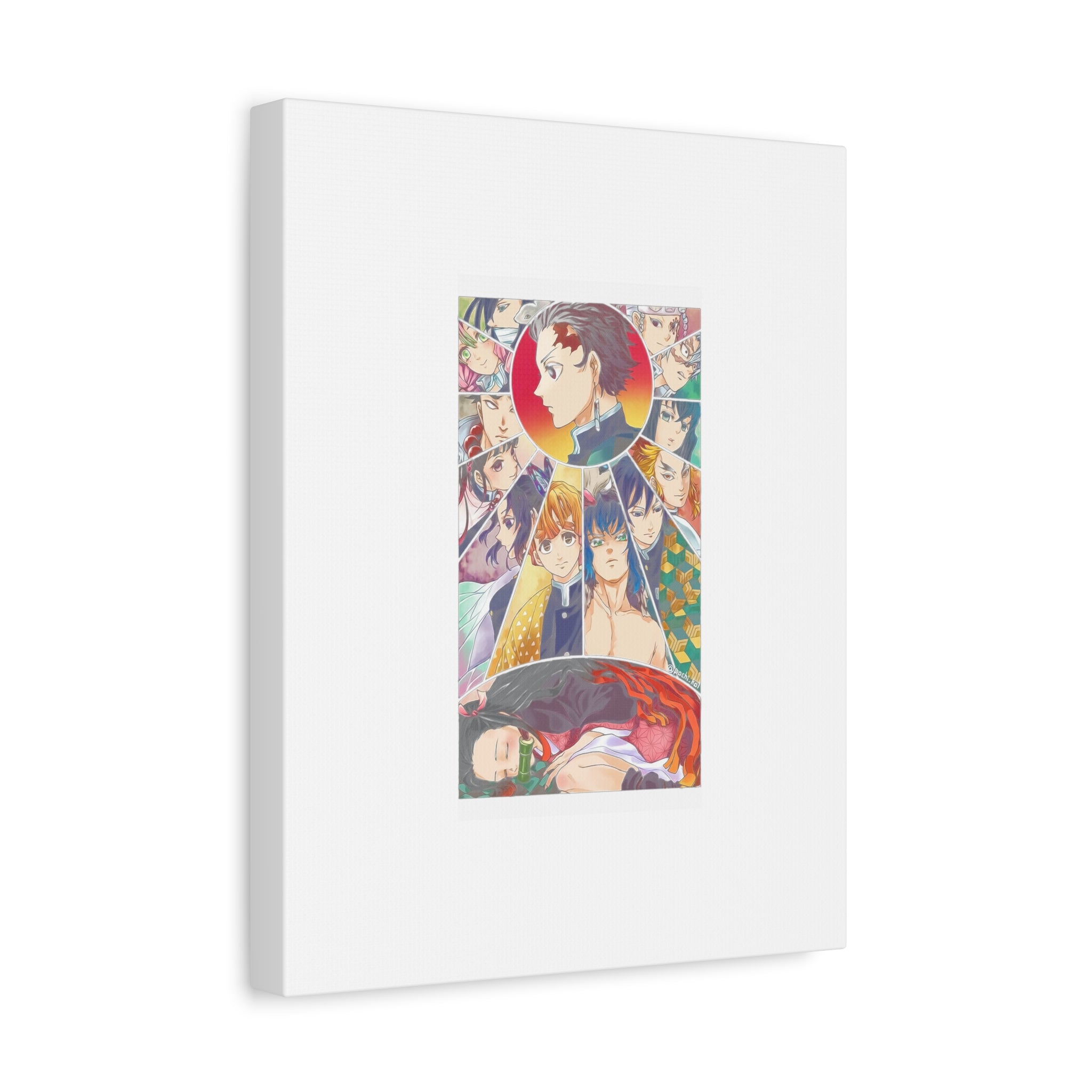Anime Character Collage Matte Canvas Print - Stretched Wall Art