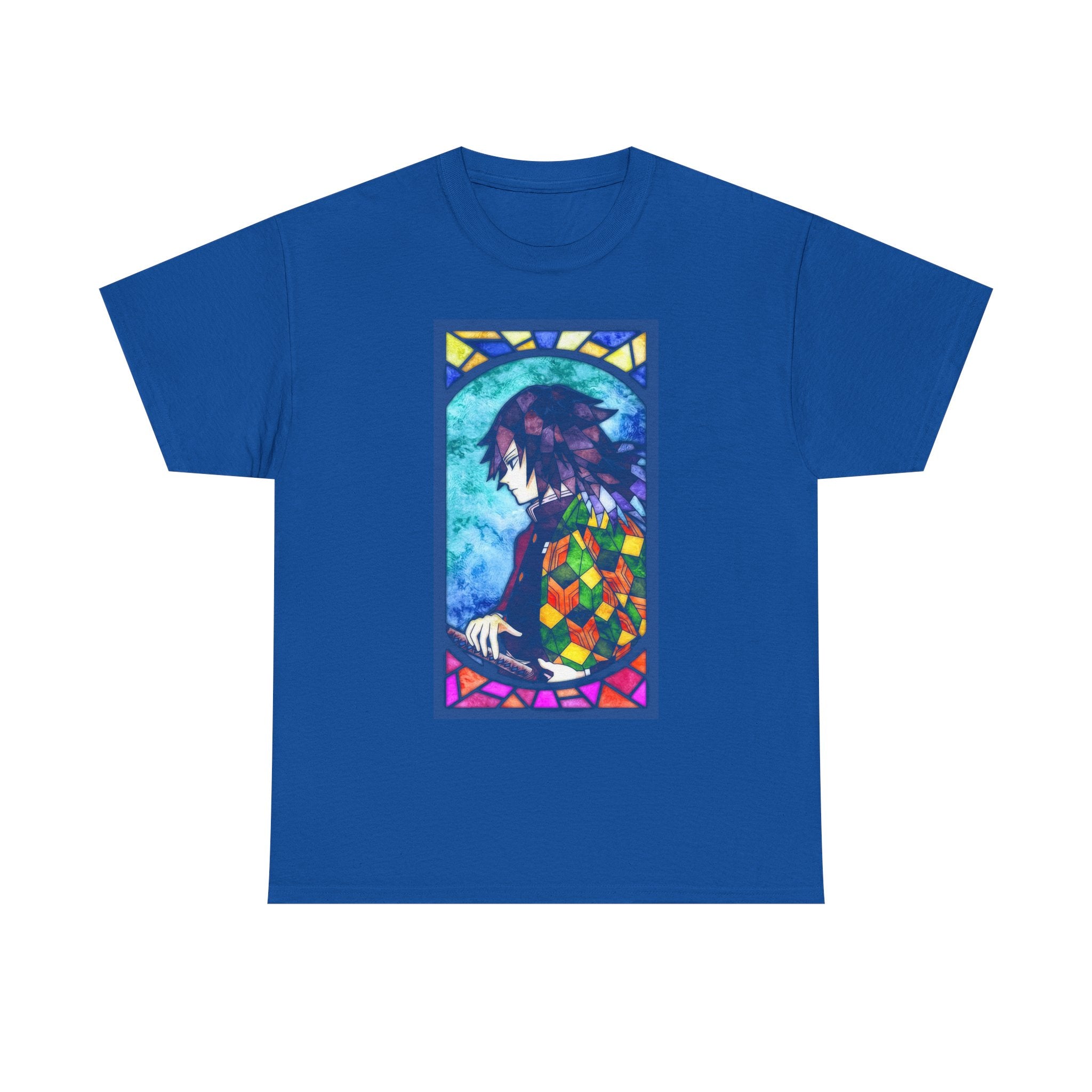 Stained Glass Owl T-Shirt — Colorful Mosaic Bird Graphic Tee