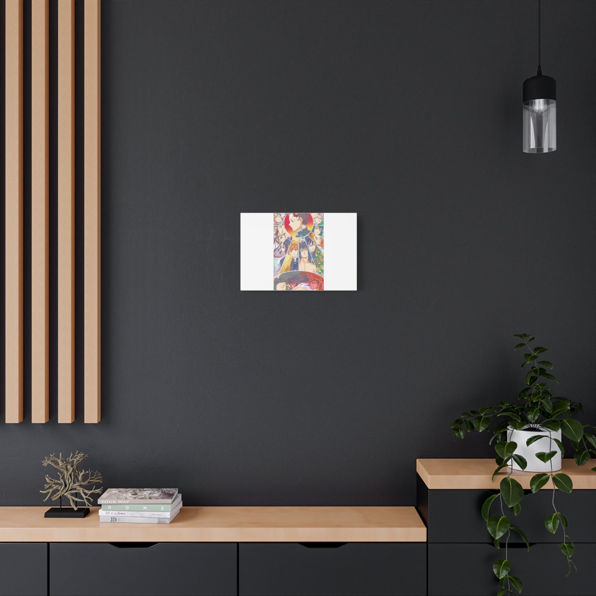 Anime Character Collage Matte Canvas Print - Stretched Wall Art