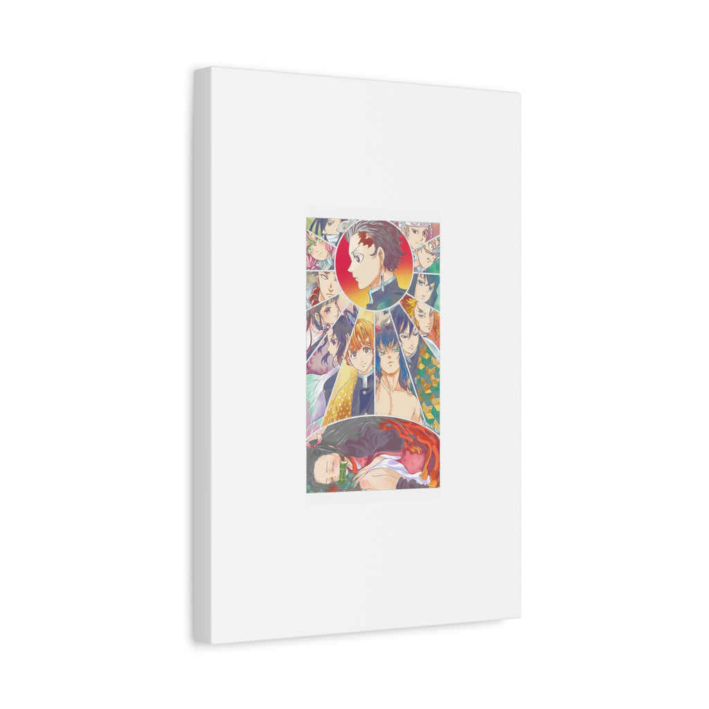 Anime Character Collage Matte Canvas Print - Stretched Wall Art