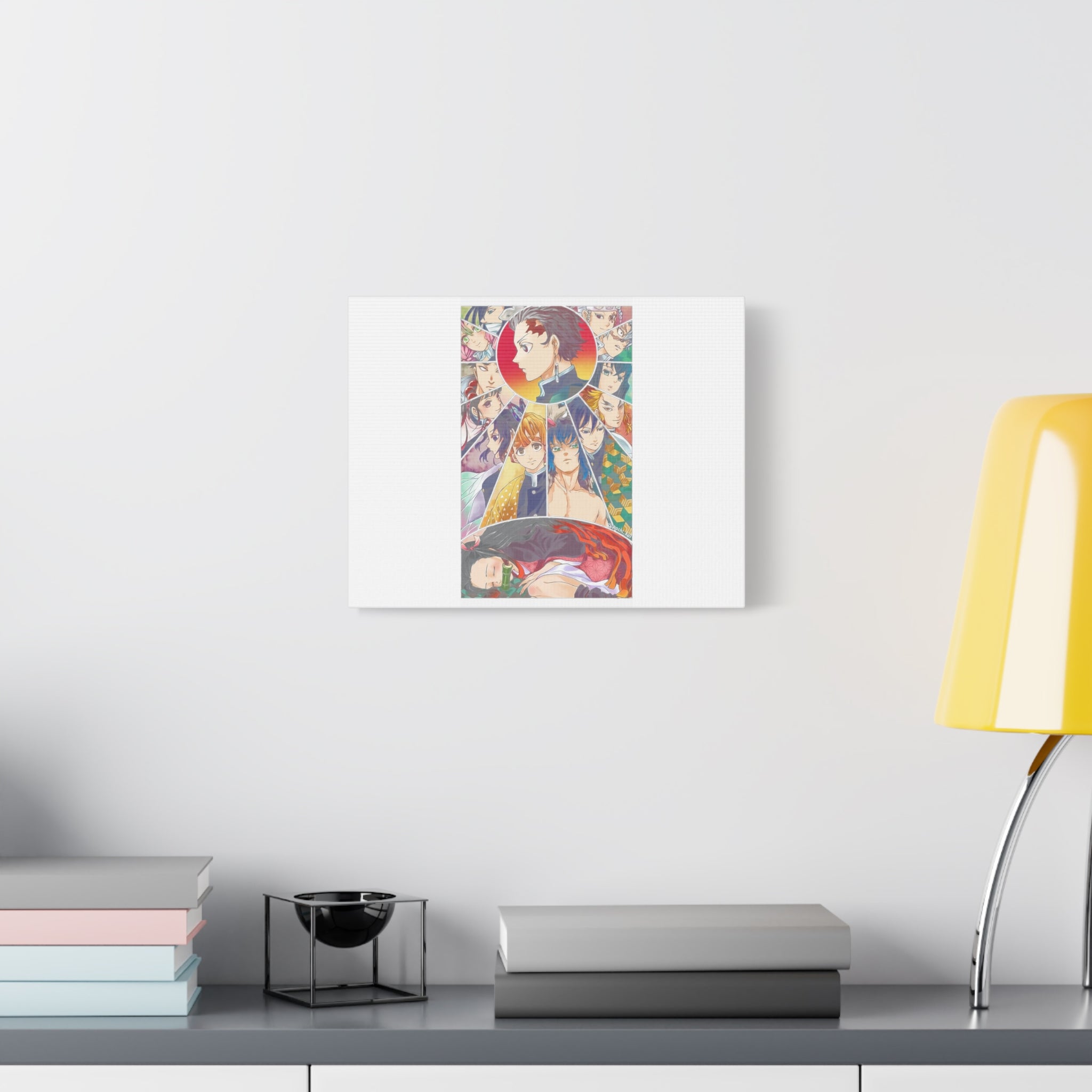 Anime Character Collage Matte Canvas Print - Stretched Wall Art
