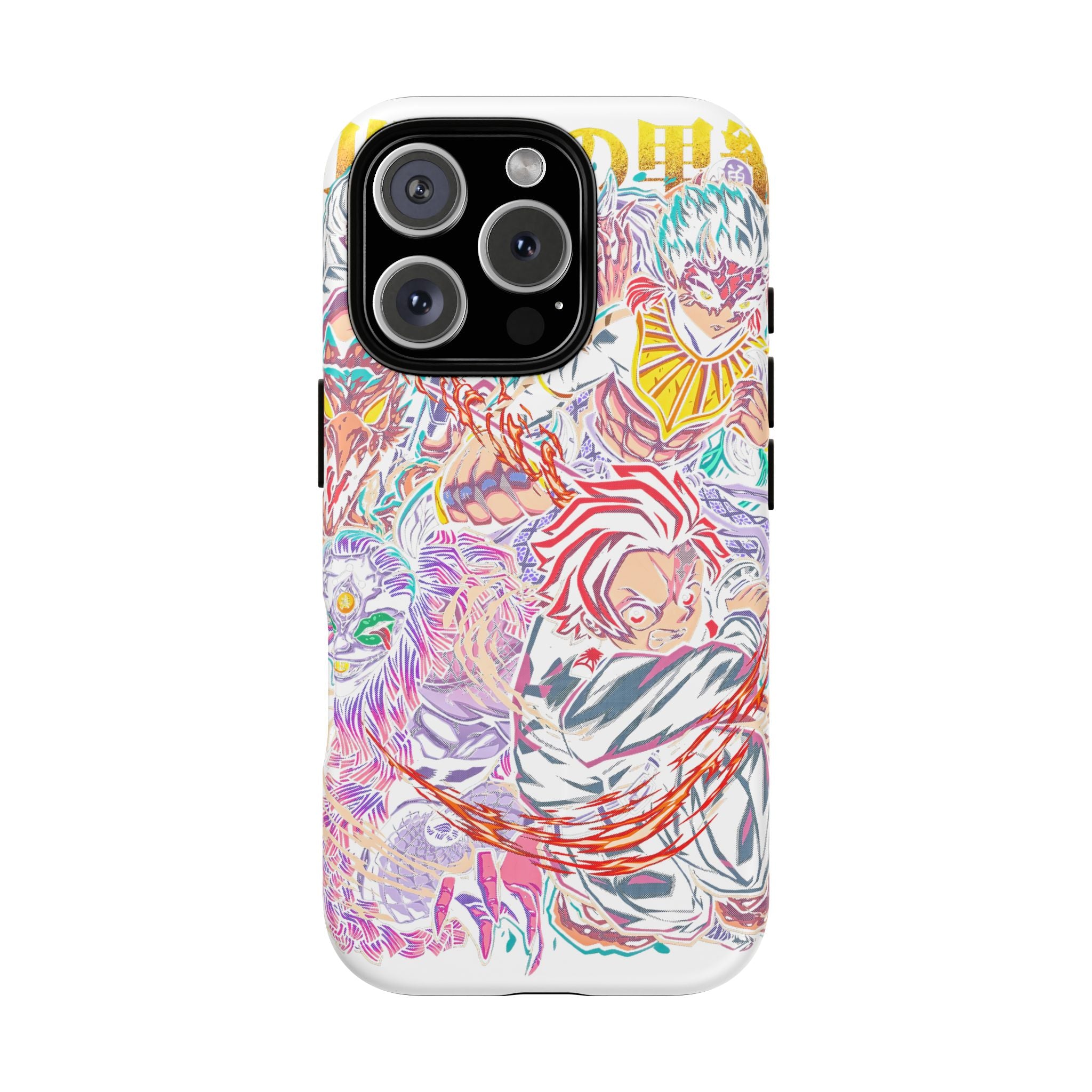 Anime Battle Phone Case — Colorful Demon Slayer Collage Magnetic Case