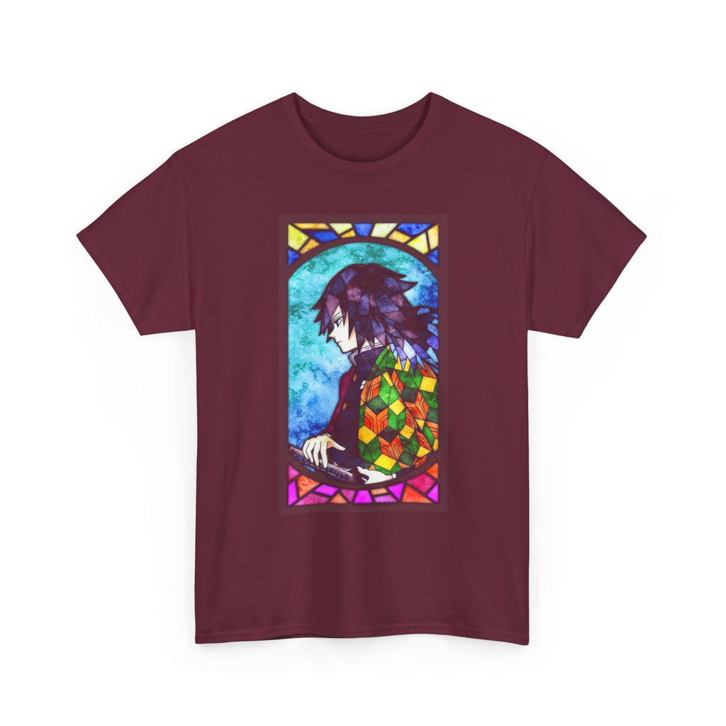 Stained Glass Owl T-Shirt — Colorful Mosaic Bird Graphic Tee