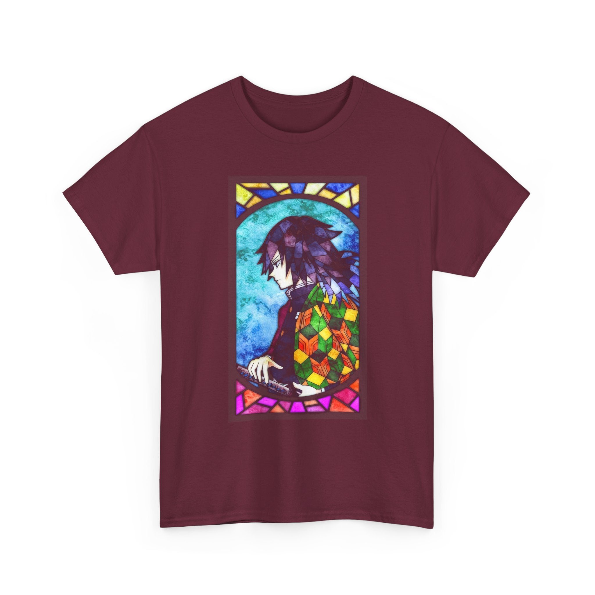 Stained Glass Owl T-Shirt — Colorful Mosaic Bird Graphic Tee